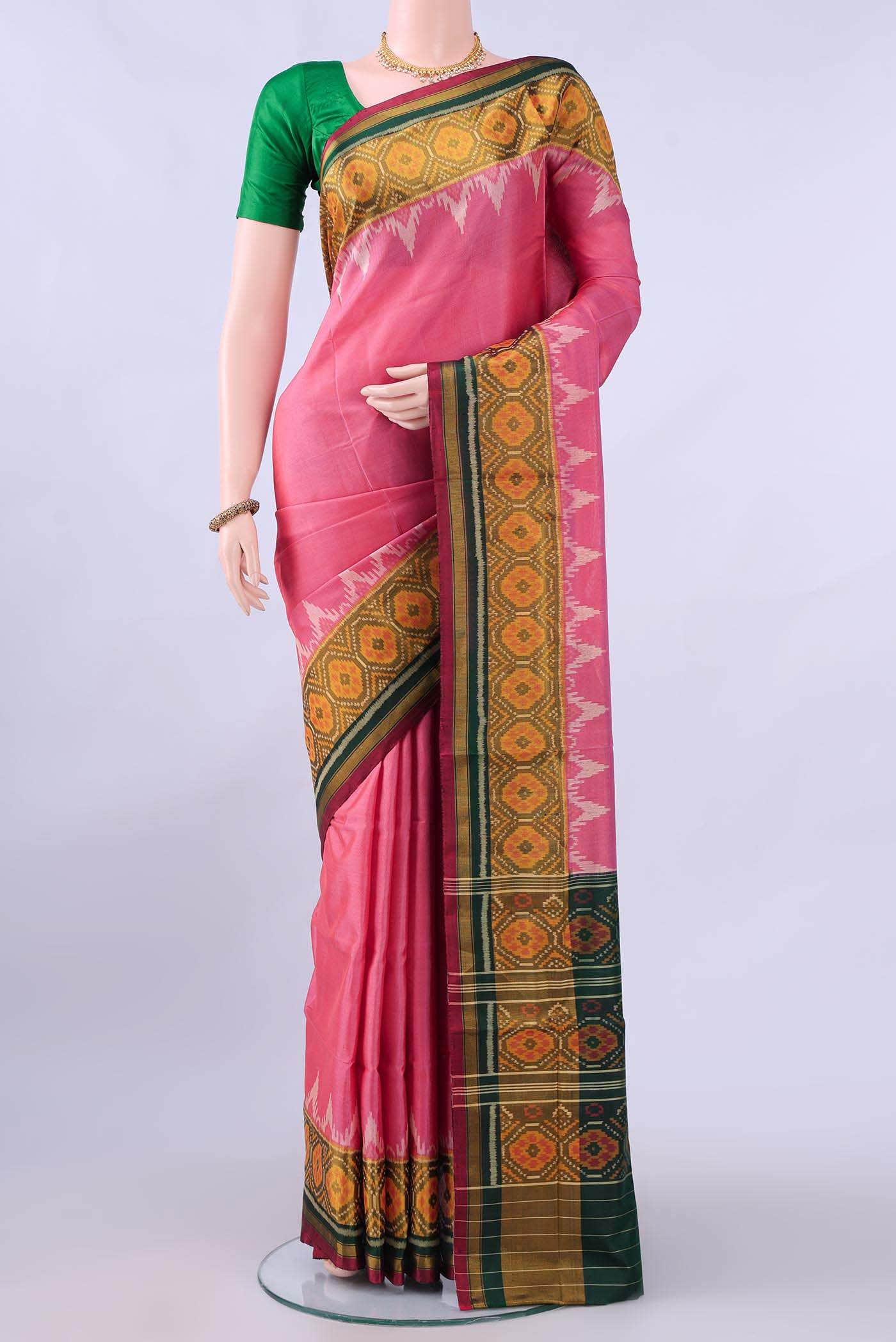 Pink Rajkot Patola Silk Saree