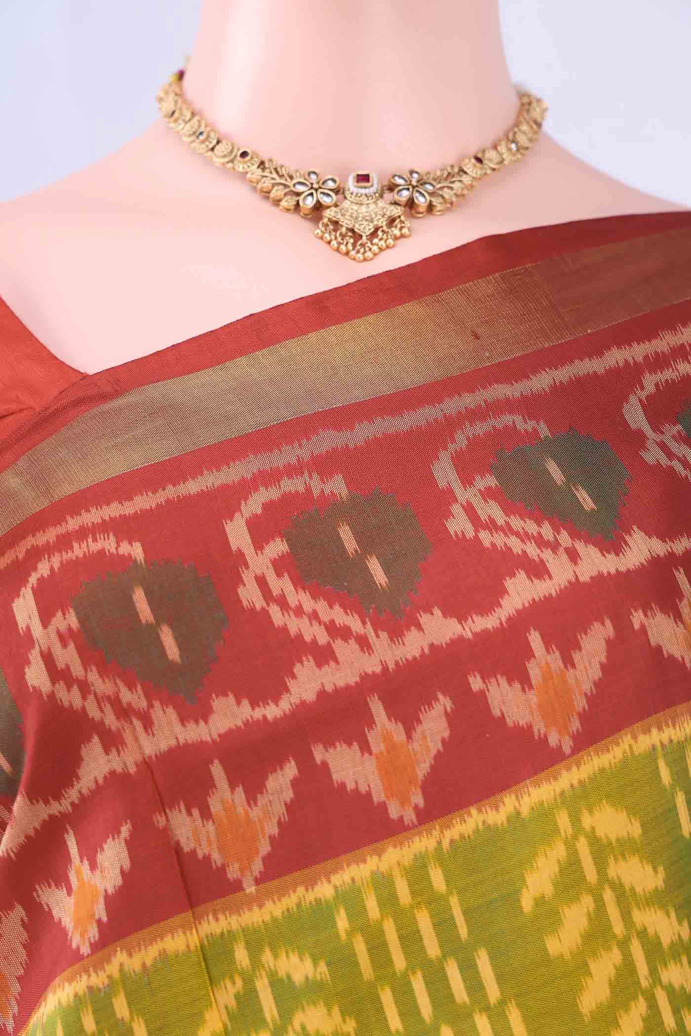 Yellow Rajkot Patola Silk Saree