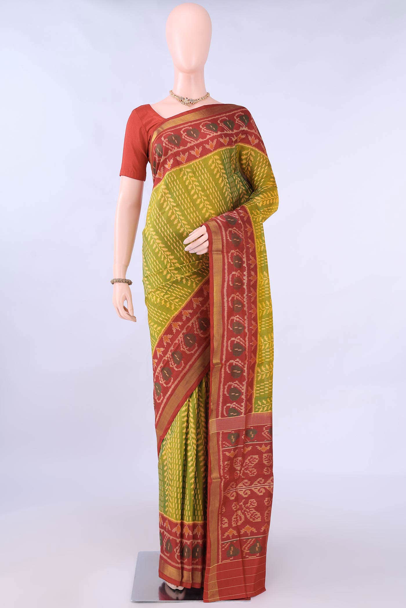 Yellow Rajkot Patola Silk Saree