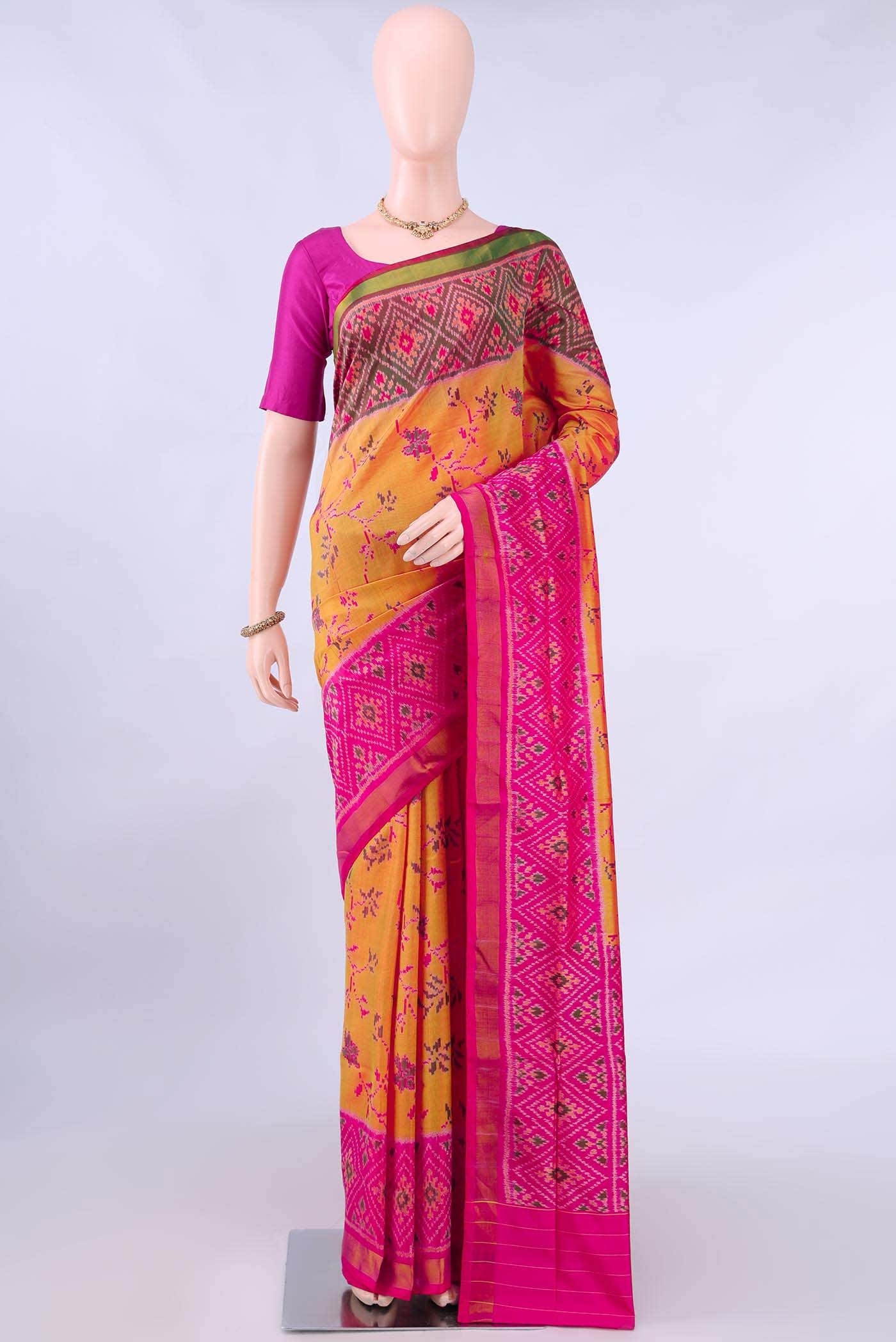 Brown Rajkot Patola Silk Saree