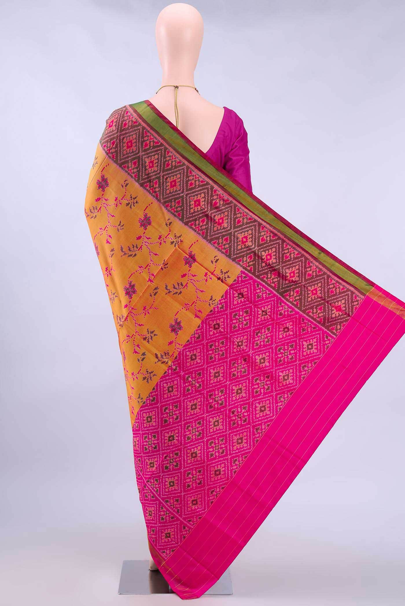 Brown Rajkot Patola Silk Saree