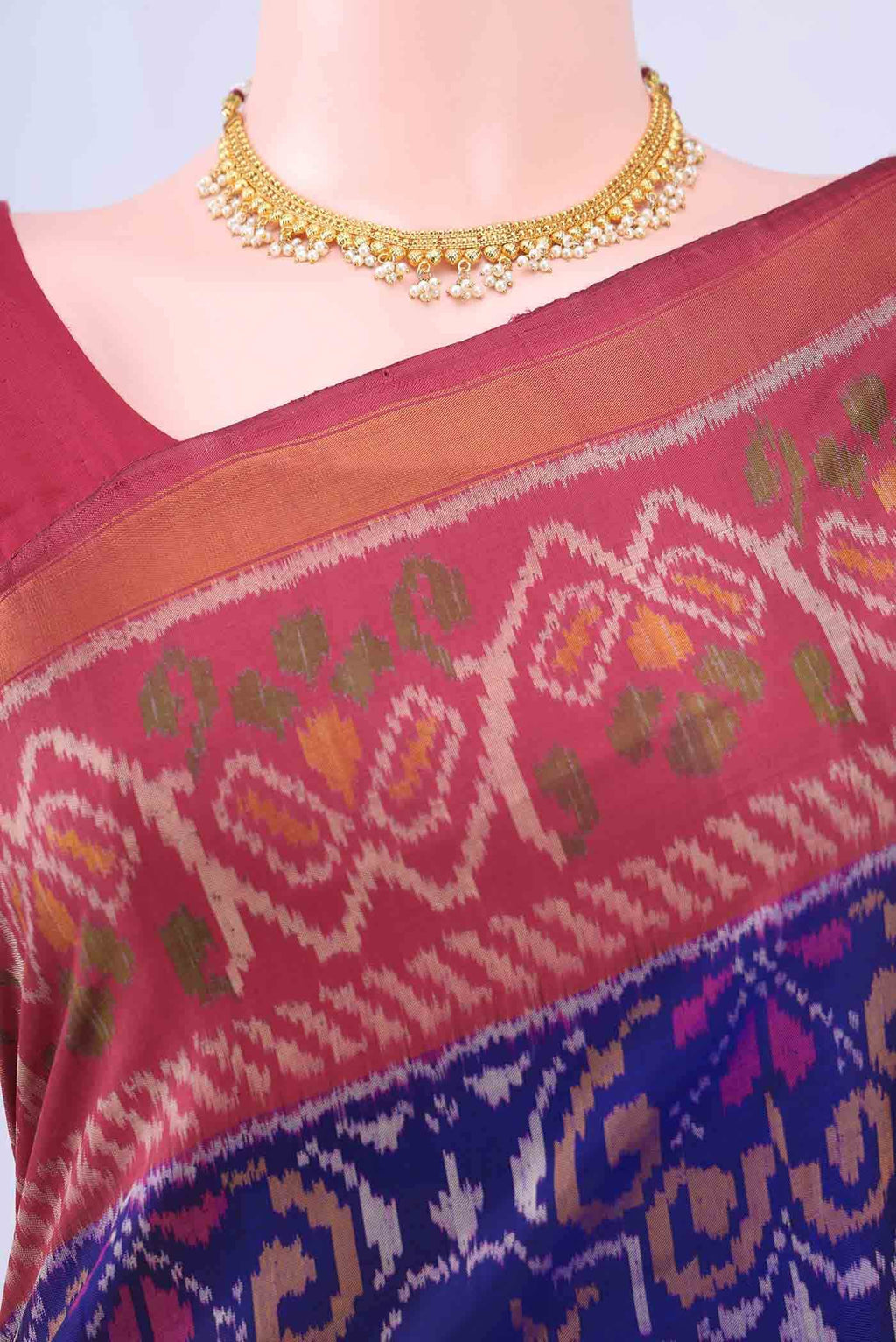 Blue Rajkot Patola Silk Saree