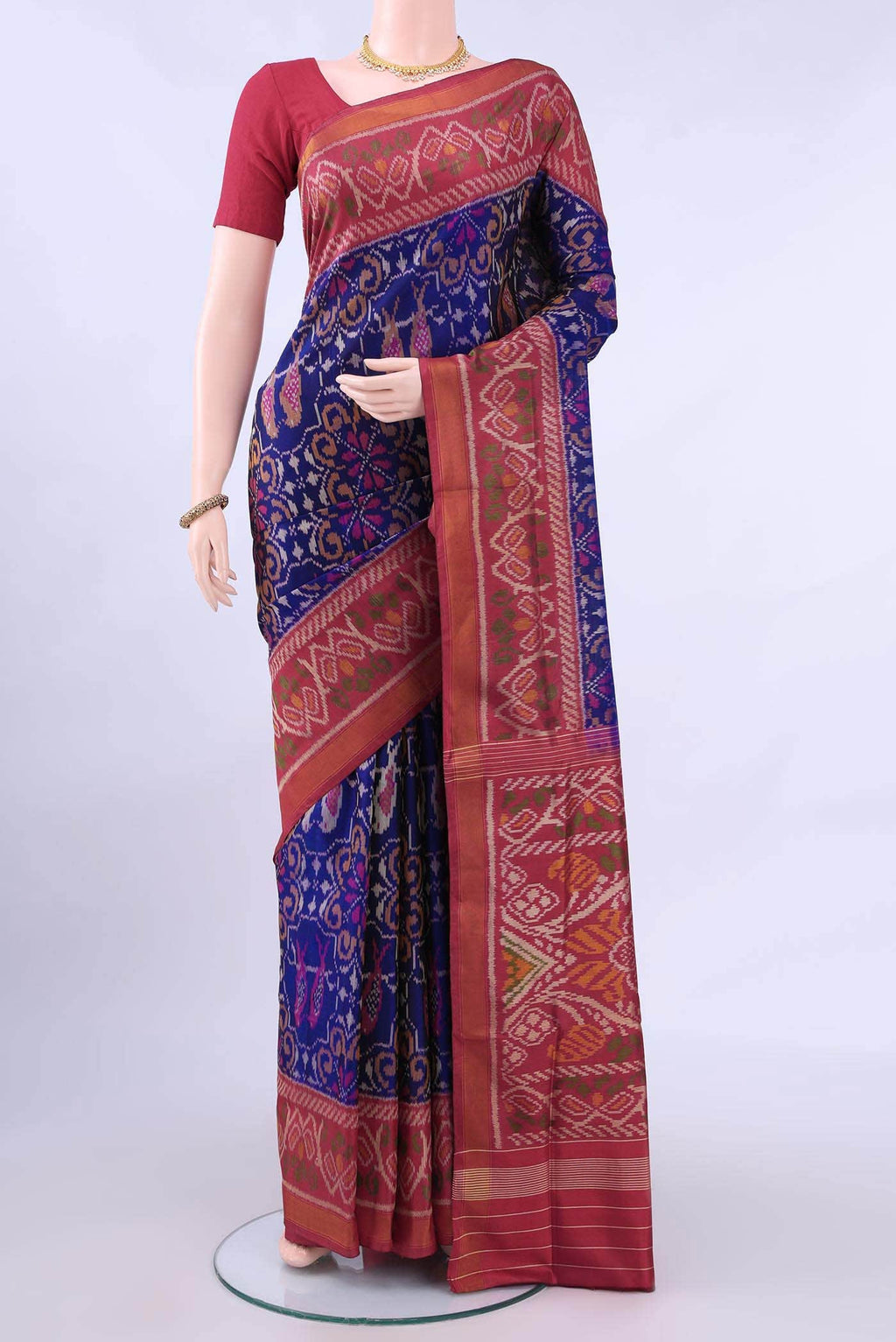 Blue Rajkot Patola Silk Saree