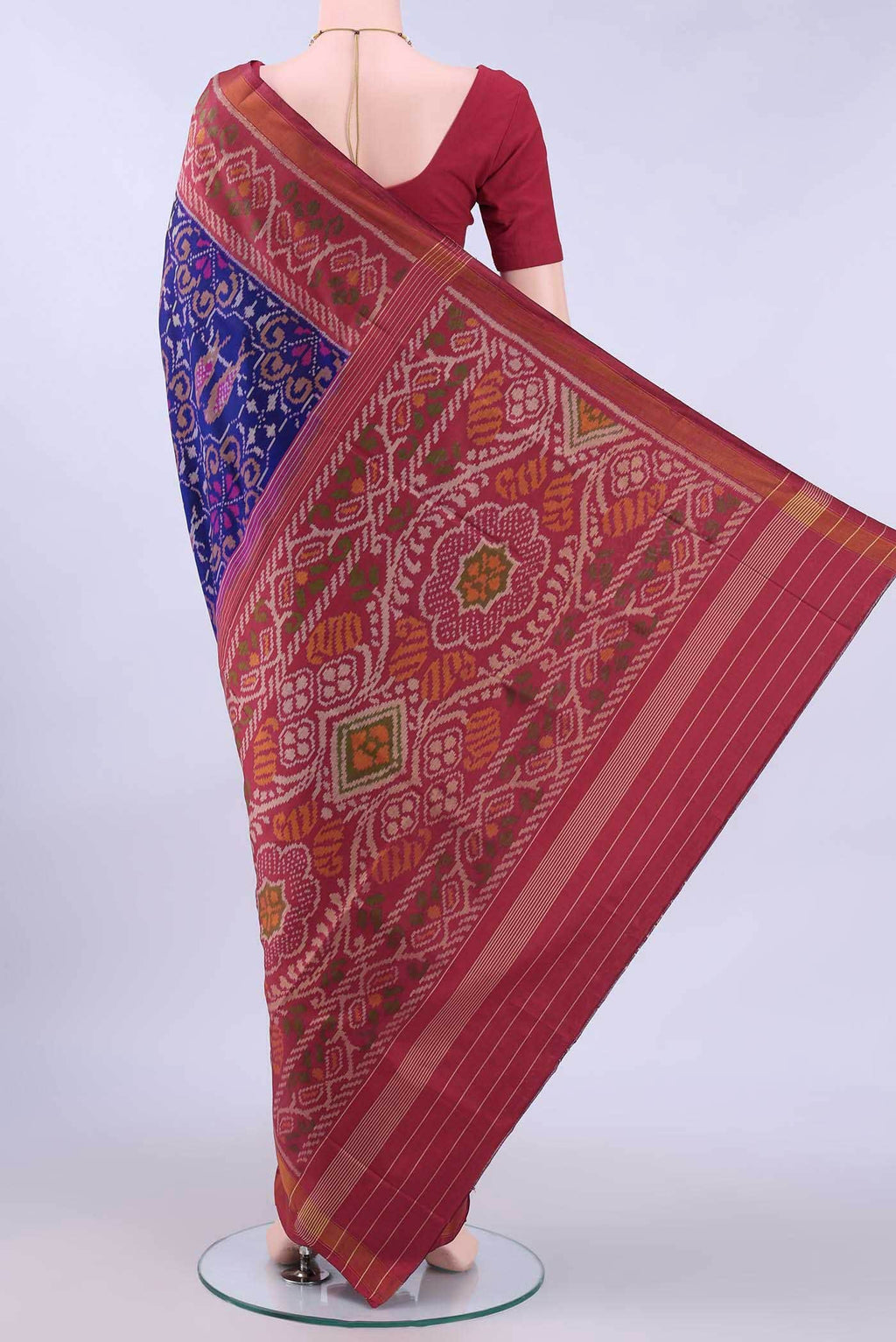Blue Rajkot Patola Silk Saree