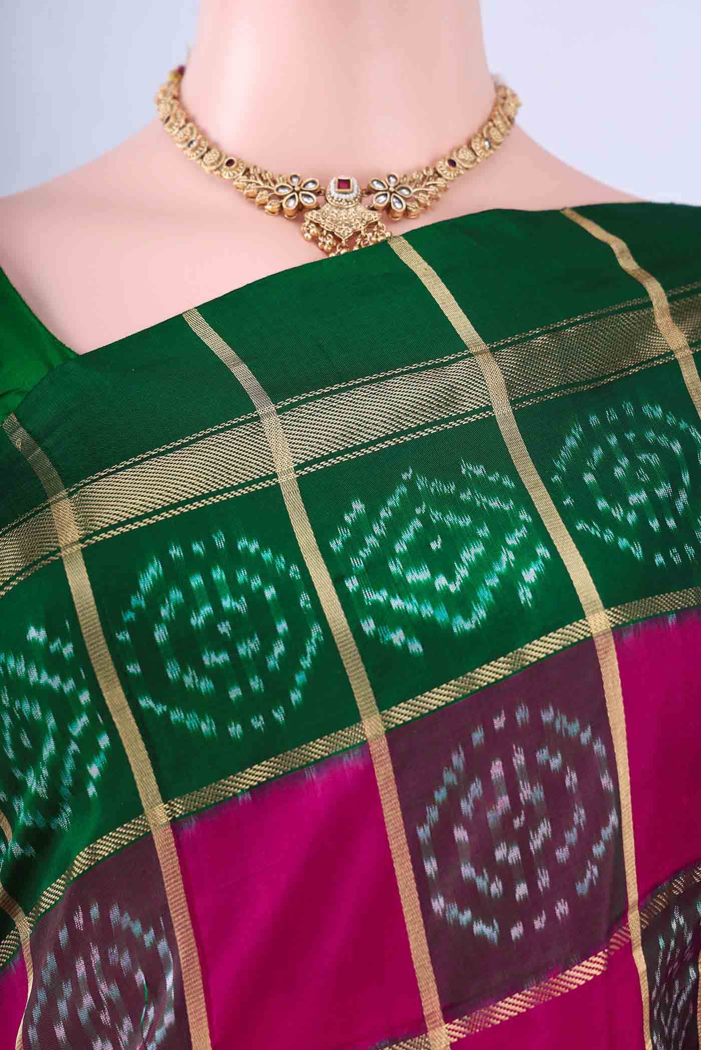 Pink Pochampally Silk Saree