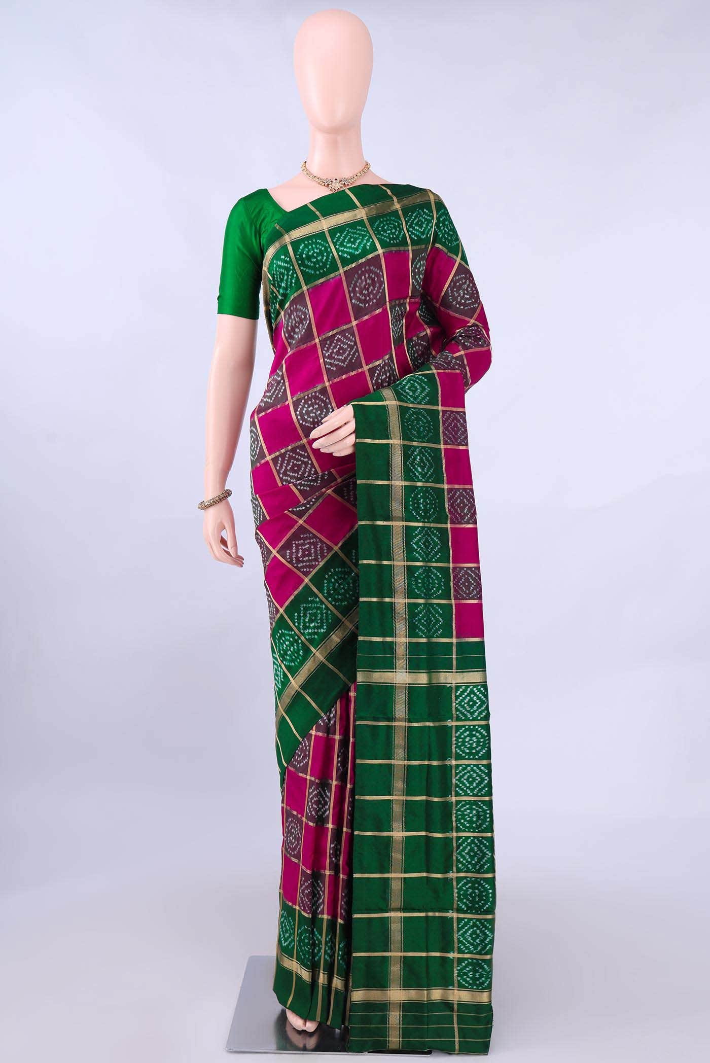 Pink Pochampally Silk Saree