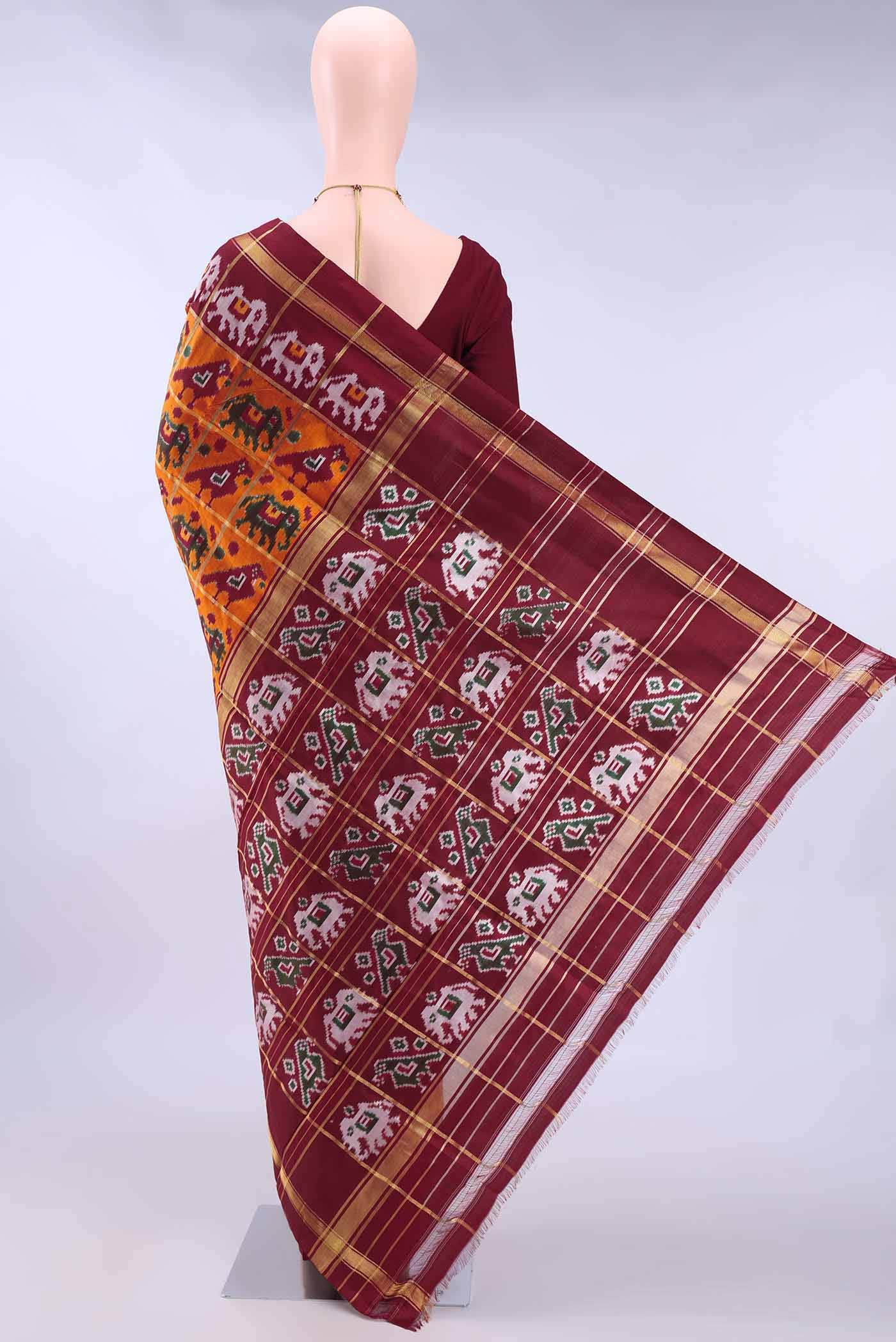 multi Dual Tone Pochampally Silk Saree