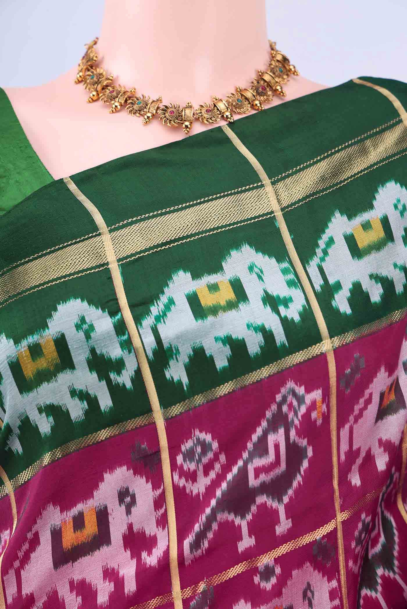 Rani Pink Pochampally Silk Saree