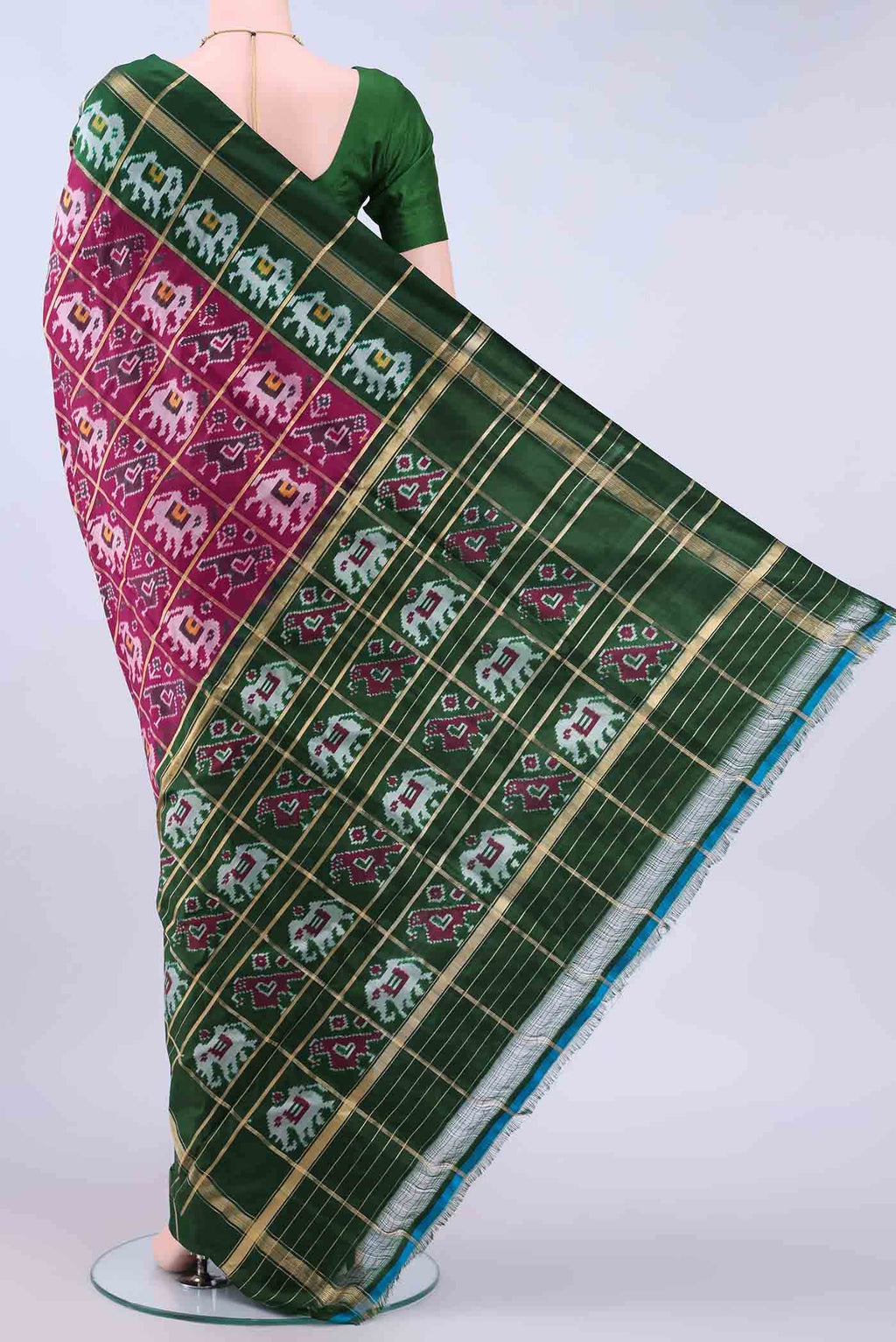 Rani Pink Pochampally Silk Saree