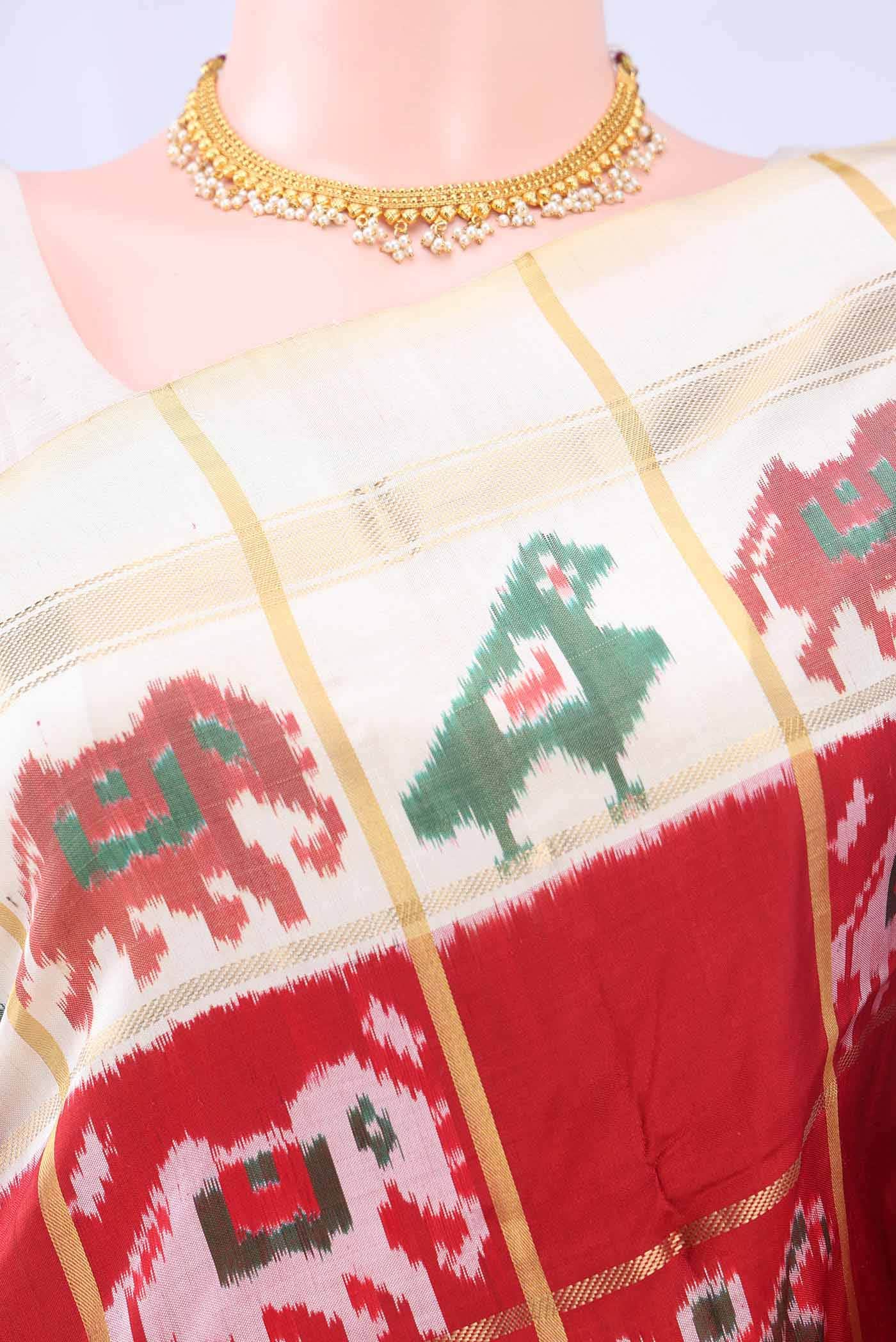 multi Dual Tone Pochampally Silk Saree