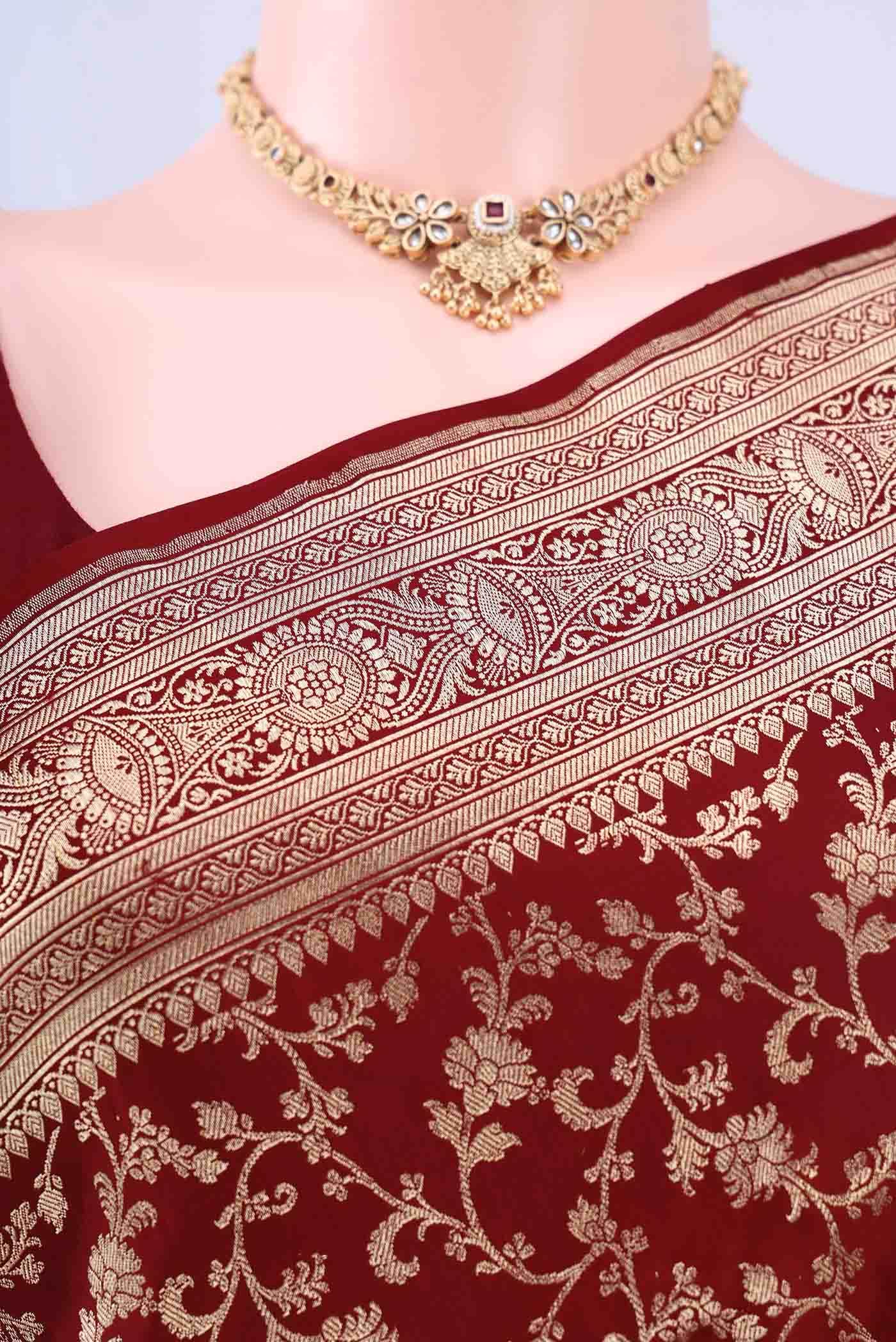 Pink Banarasi Silk Saree