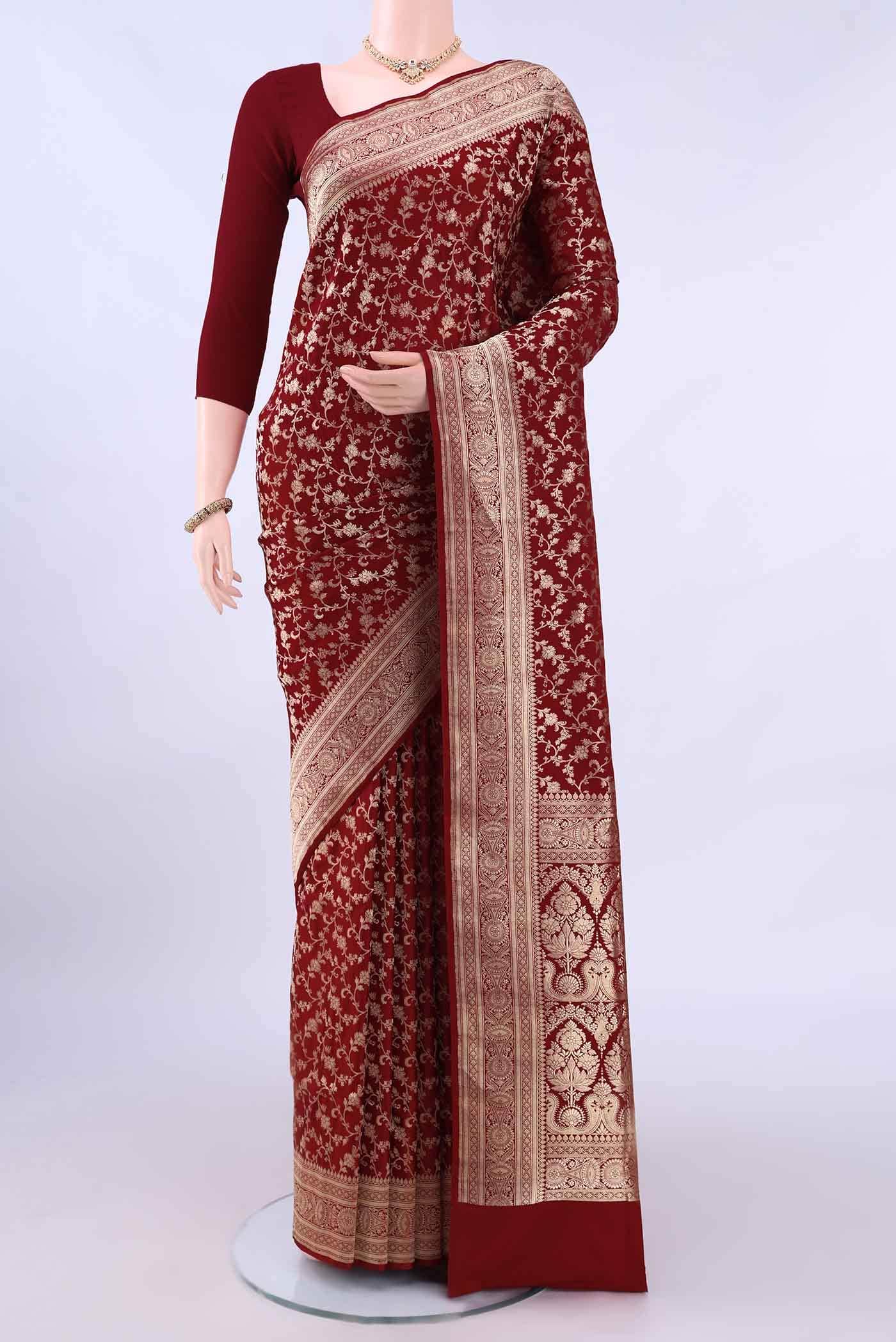 Pink Banarasi Silk Saree