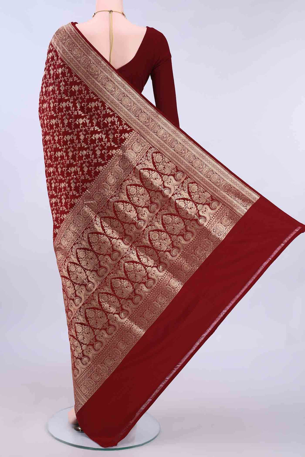 Pink Banarasi Silk Saree