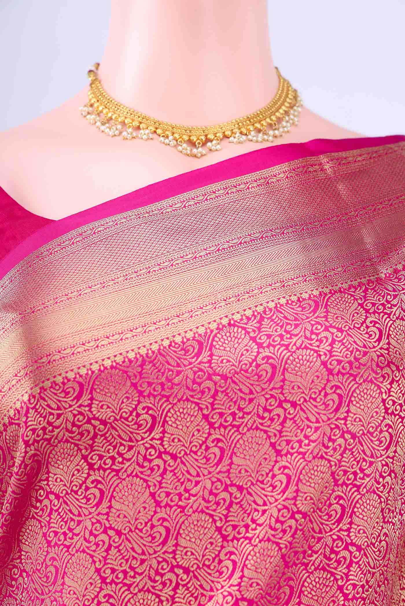 Rani Pink Soft Silk Saree