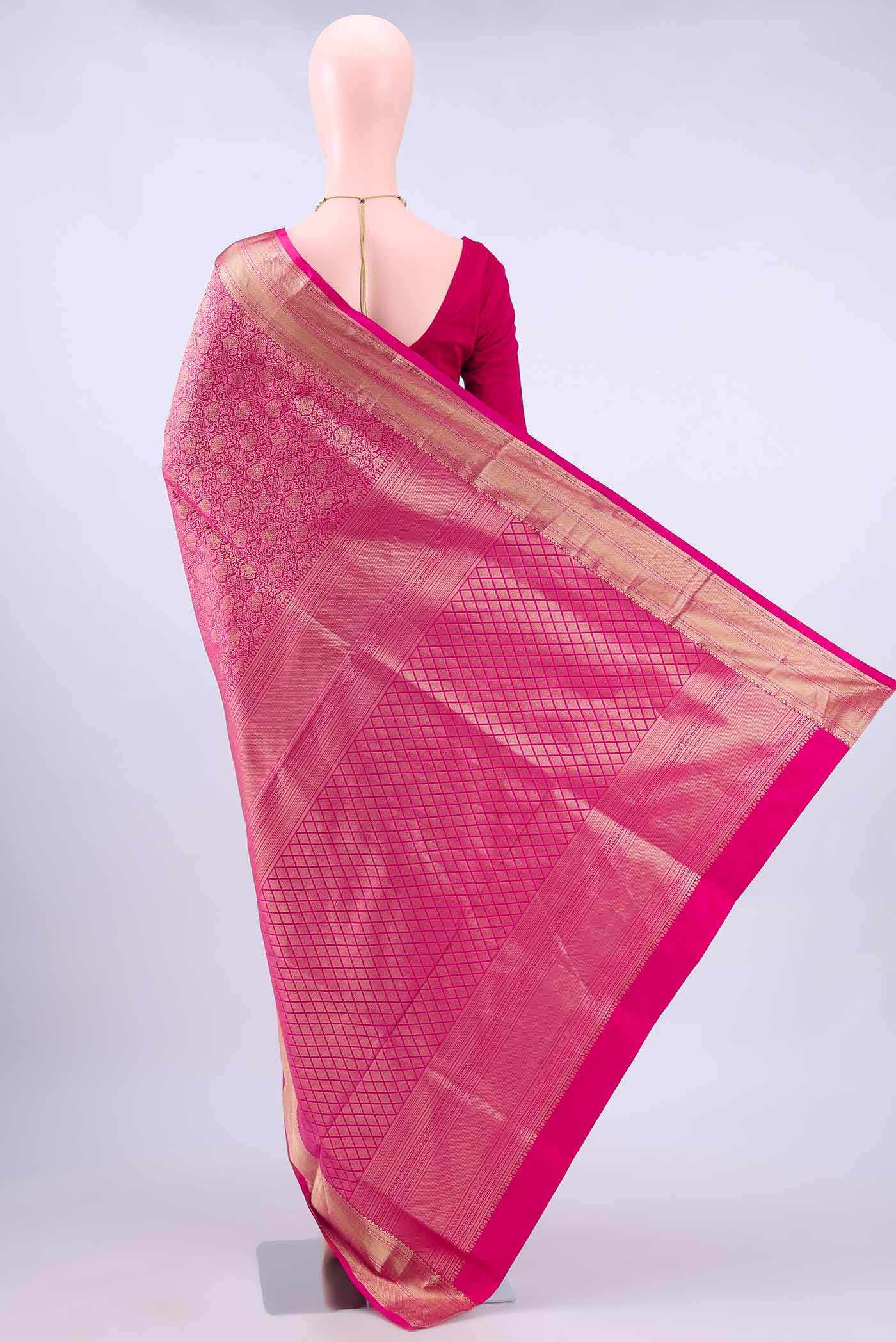 Rani Pink Soft Silk Saree