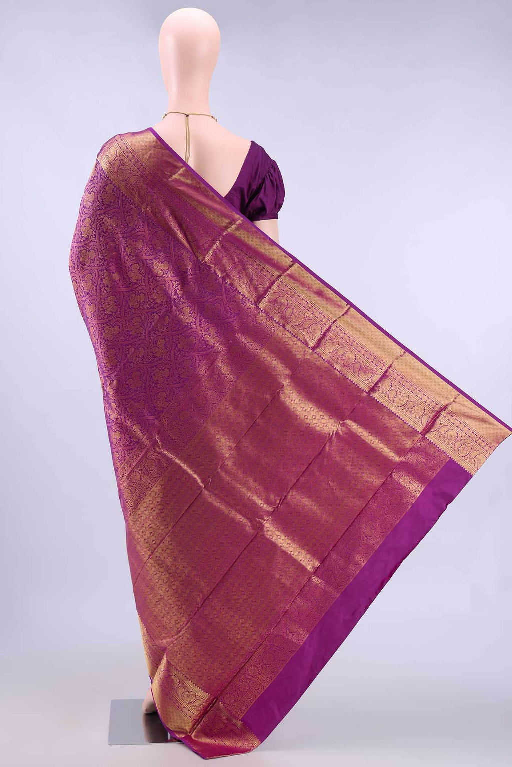 Magenta Bangalore Silk Saree