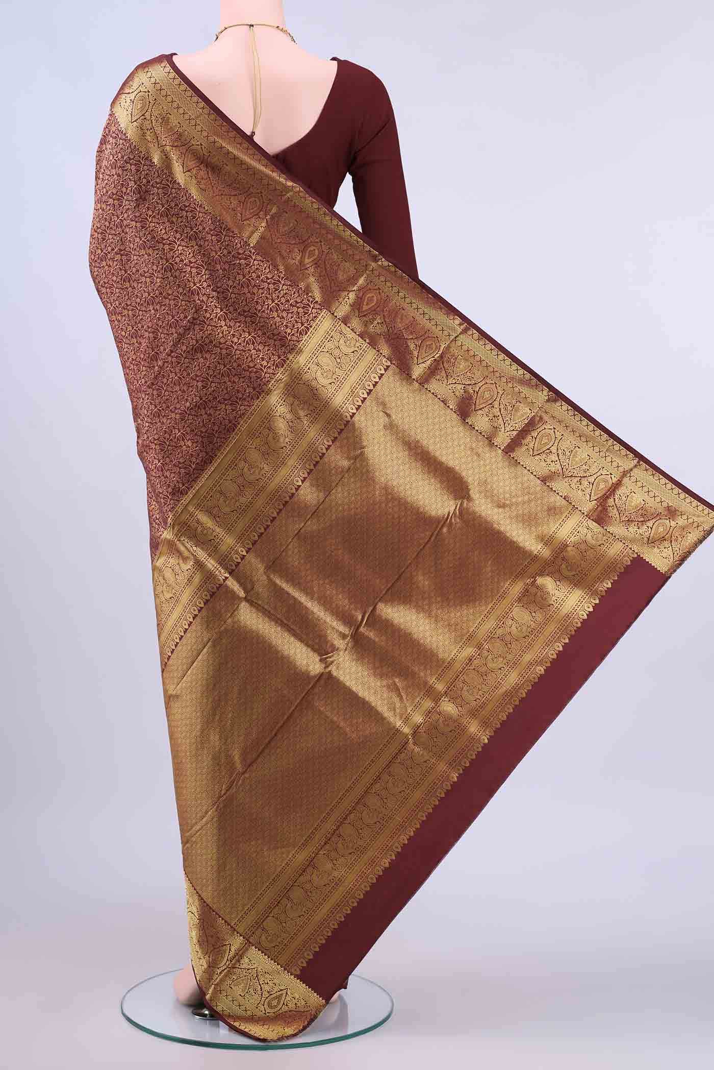 Maroon Bangalore Silk Saree