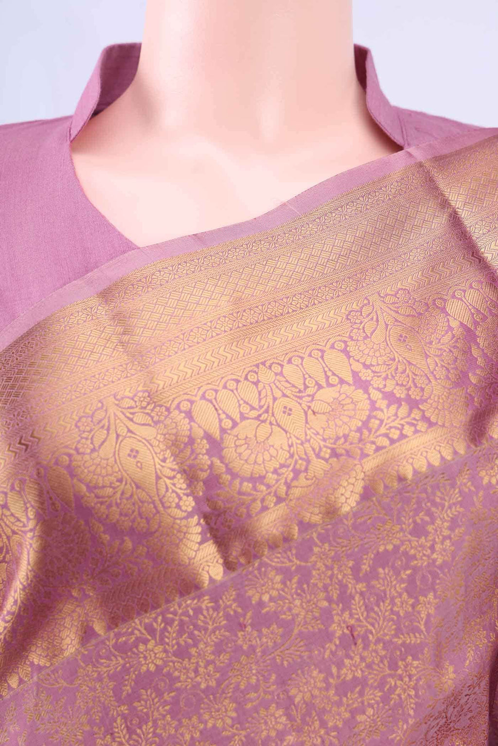 Rose Gold Bangalore Silk Saree