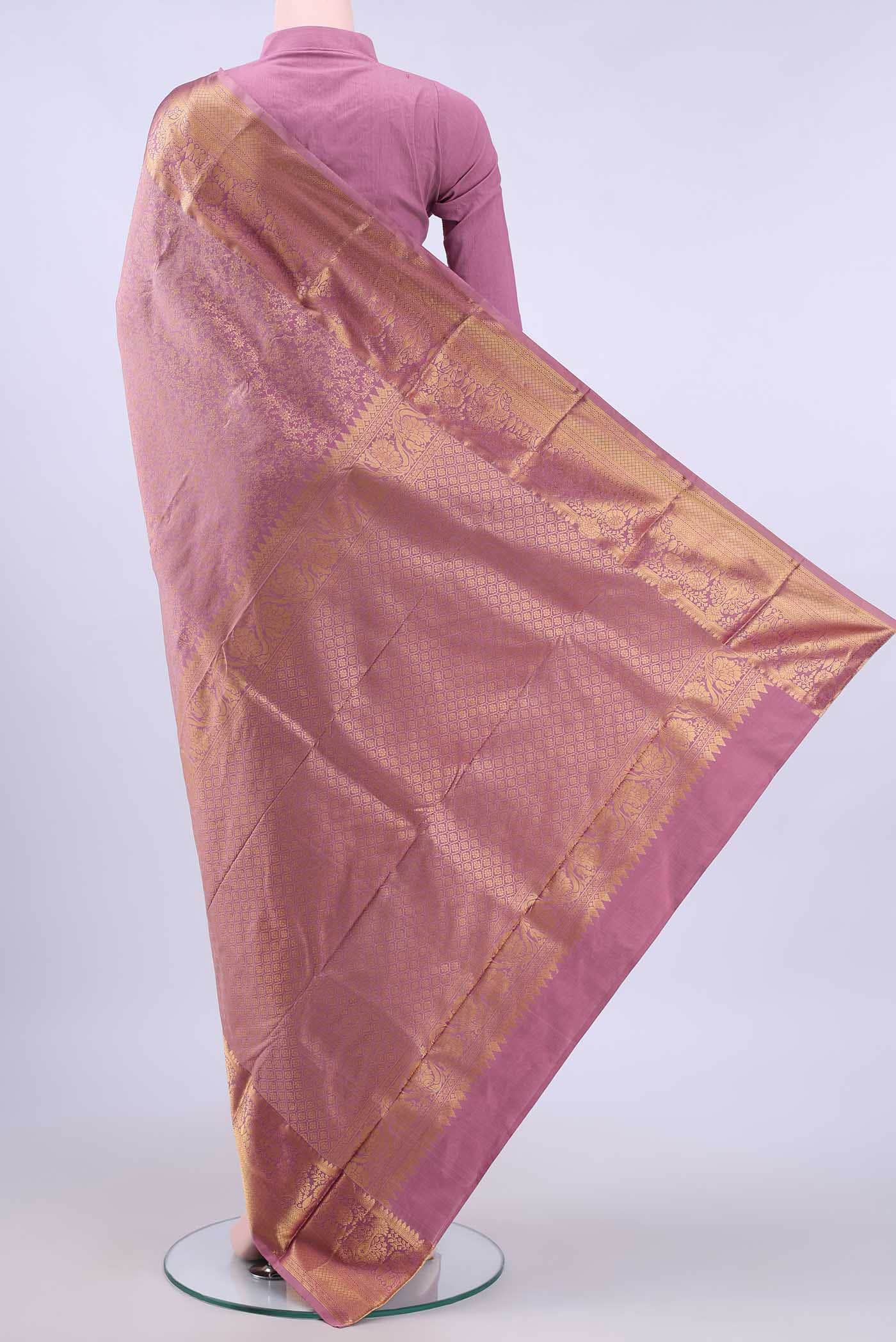 Rose Gold Bangalore Silk Saree
