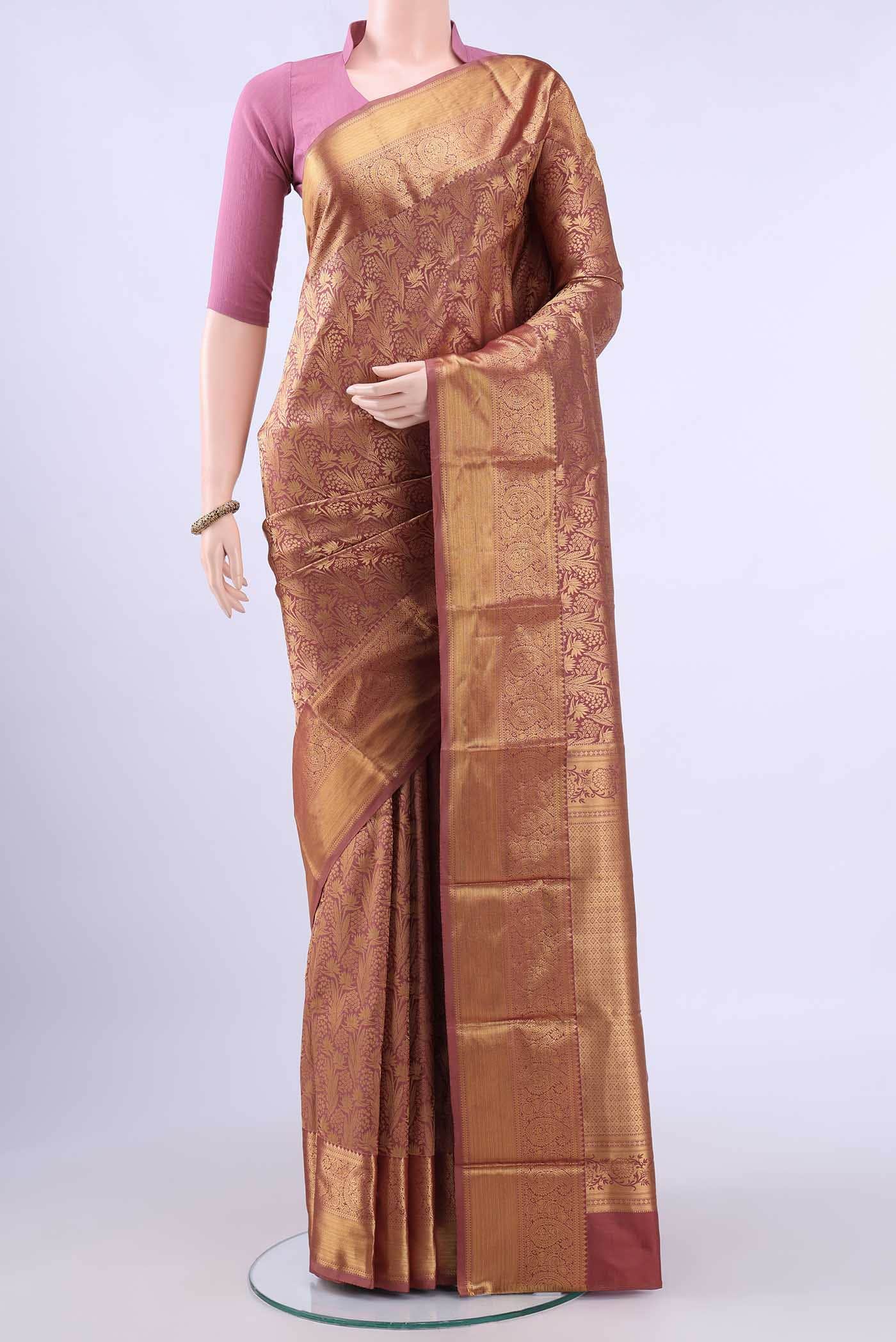 Coral Bangalore Silk Saree