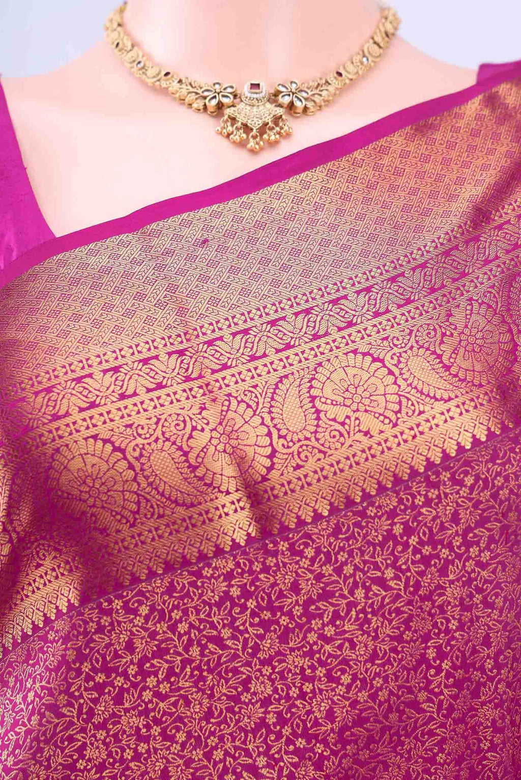 Rani Pink Bangalore Silk Saree