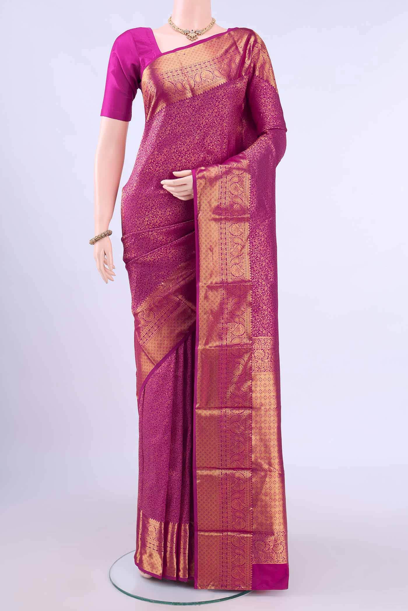 Rani Pink Bangalore Silk Saree