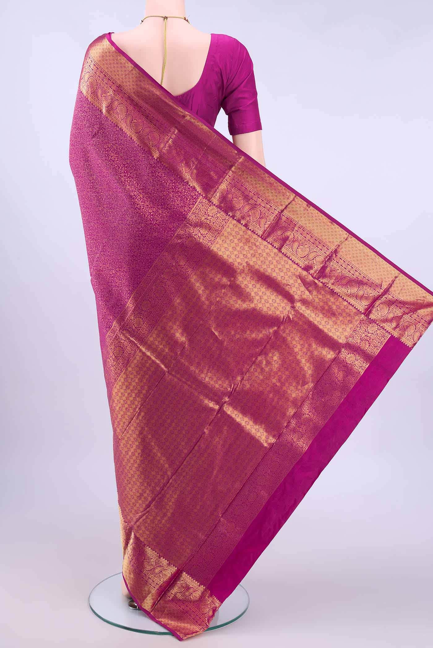 Rani Pink Bangalore Silk Saree