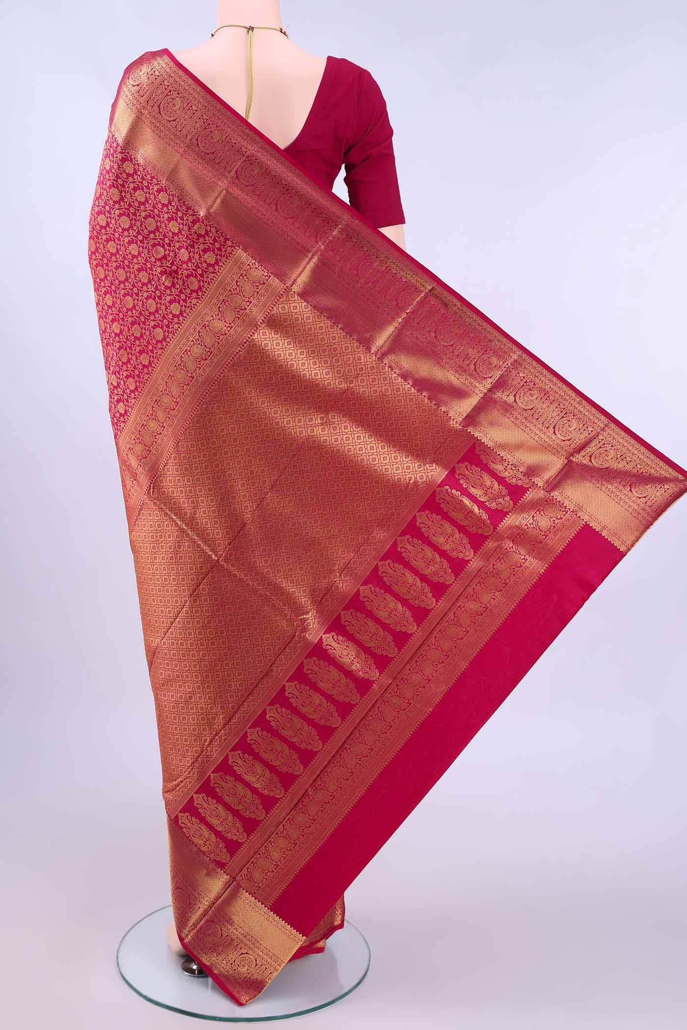 Imperial Red Bangalore Silk Saree