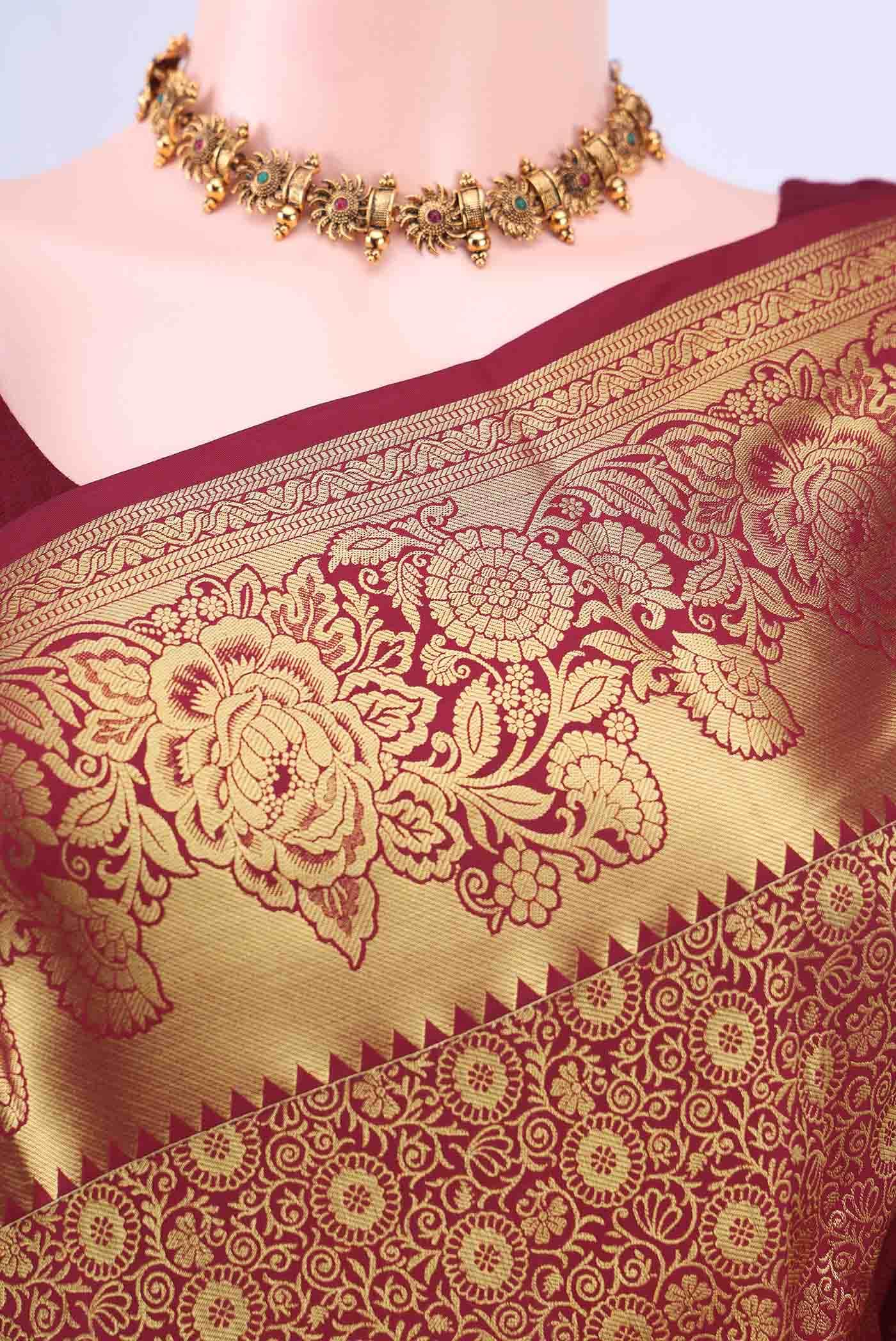 Red Bangalore Silk Saree
