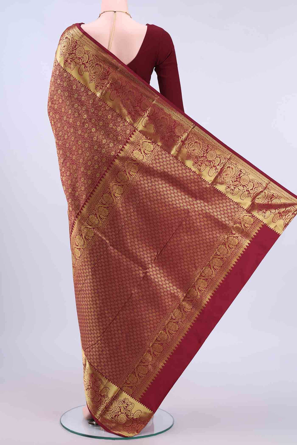 Red Bangalore Silk Saree