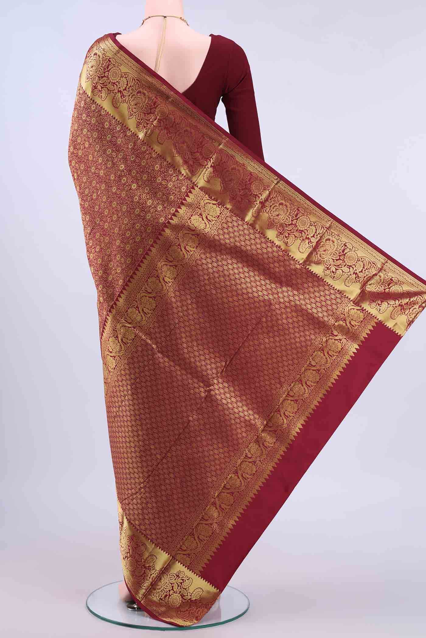 Red Bangalore Silk Saree