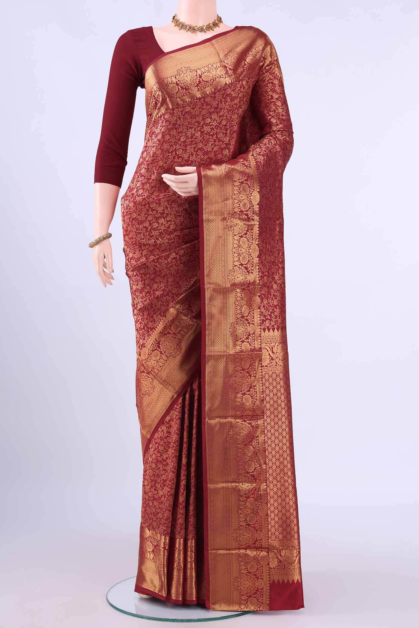Red Bangalore Silk Saree