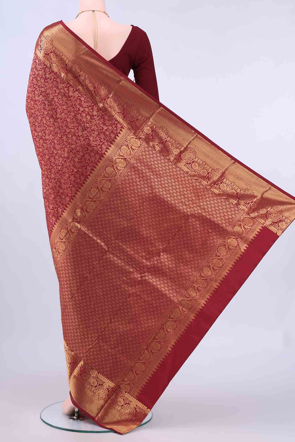 Red Bangalore Silk Saree
