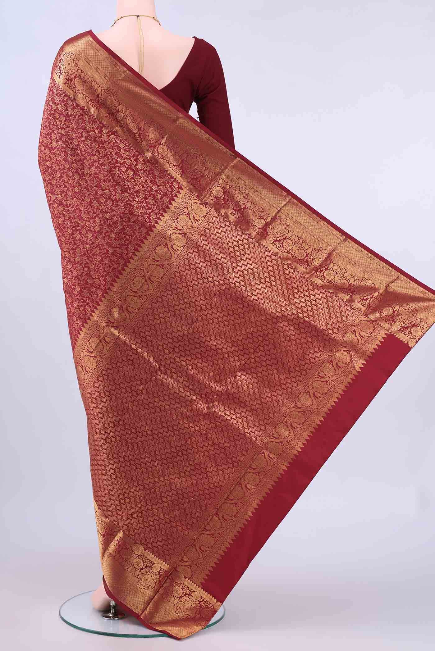 Red Bangalore Silk Saree