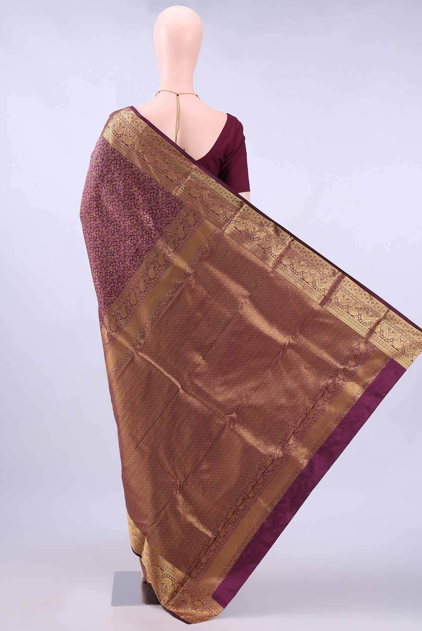 Maroon Bangalore Silk Saree