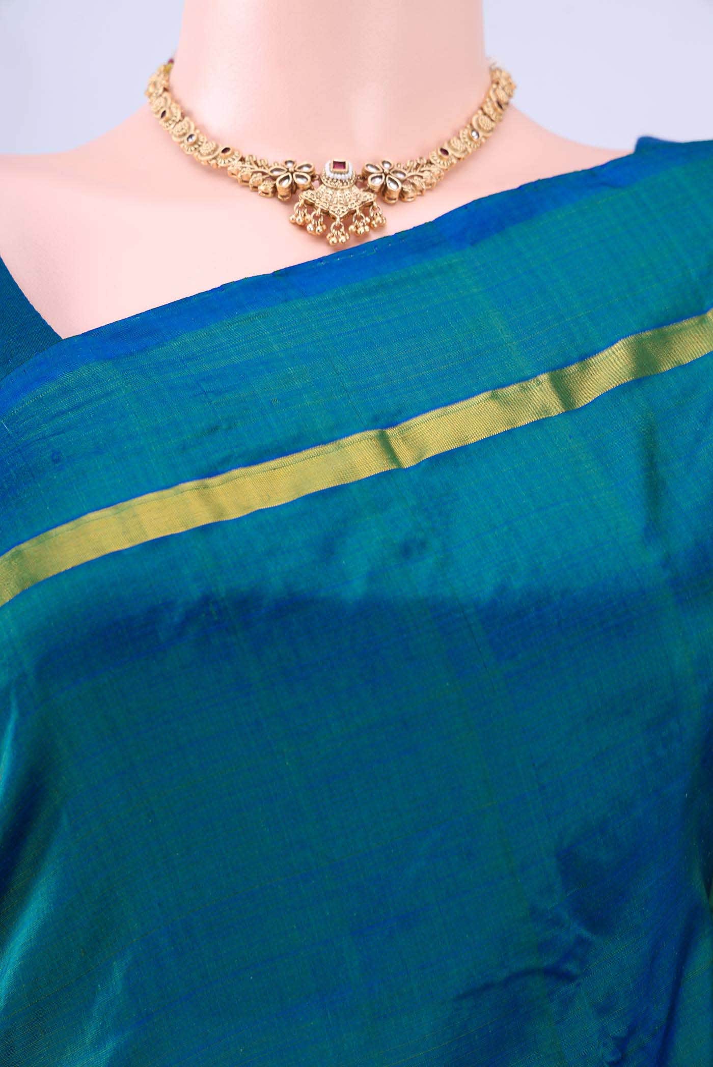 Blue Kanchipuram Saree