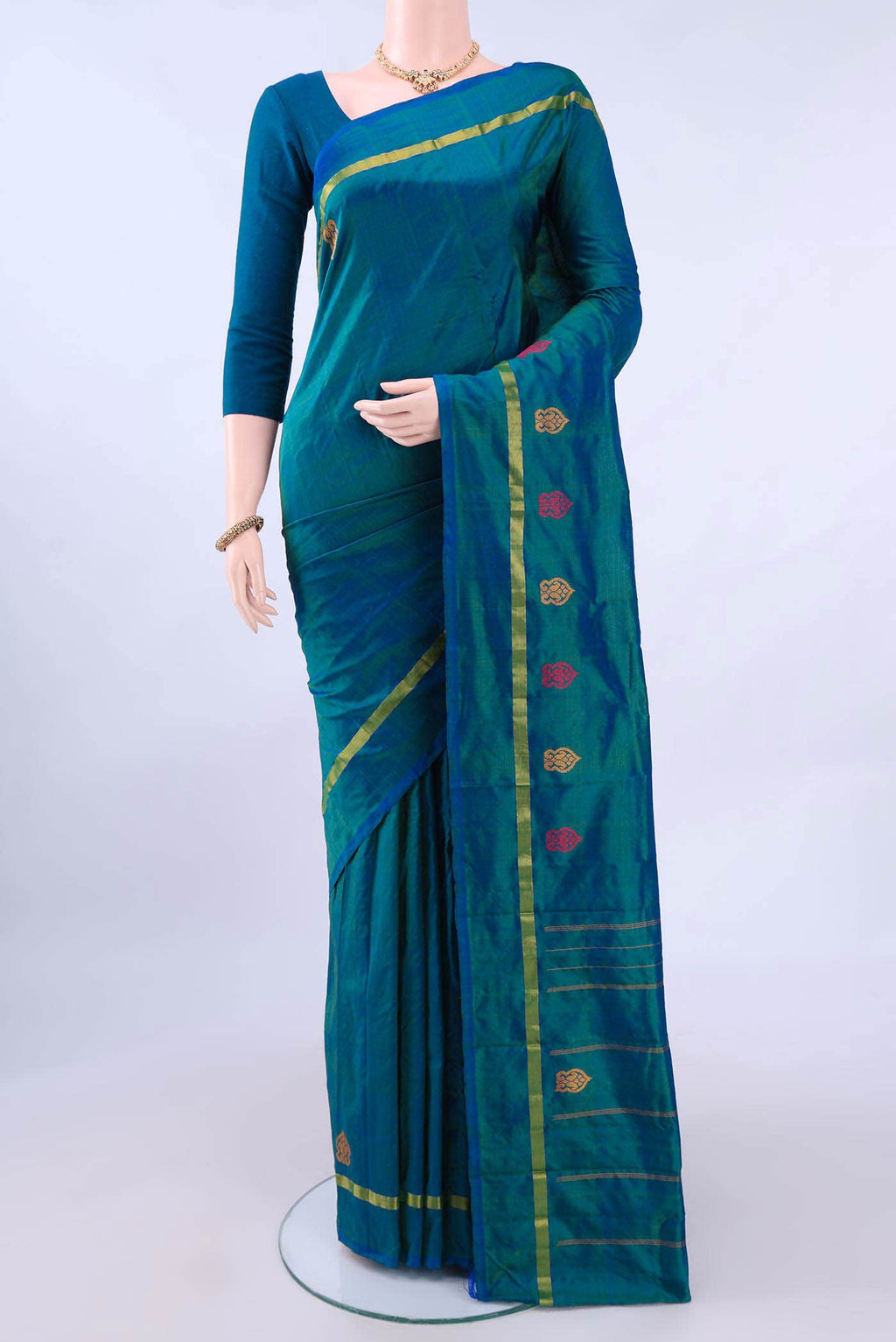 Blue Kanchipuram Saree