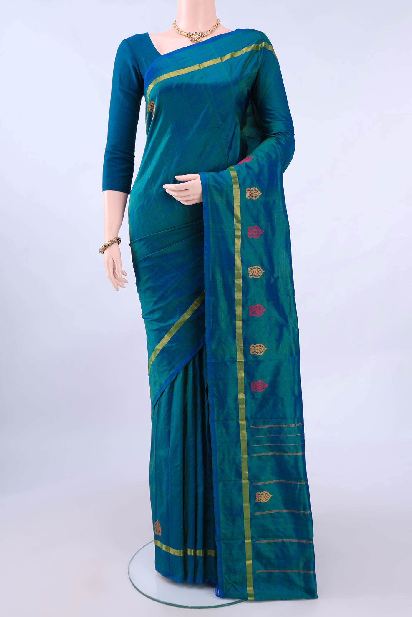 Blue Kanchipuram Saree