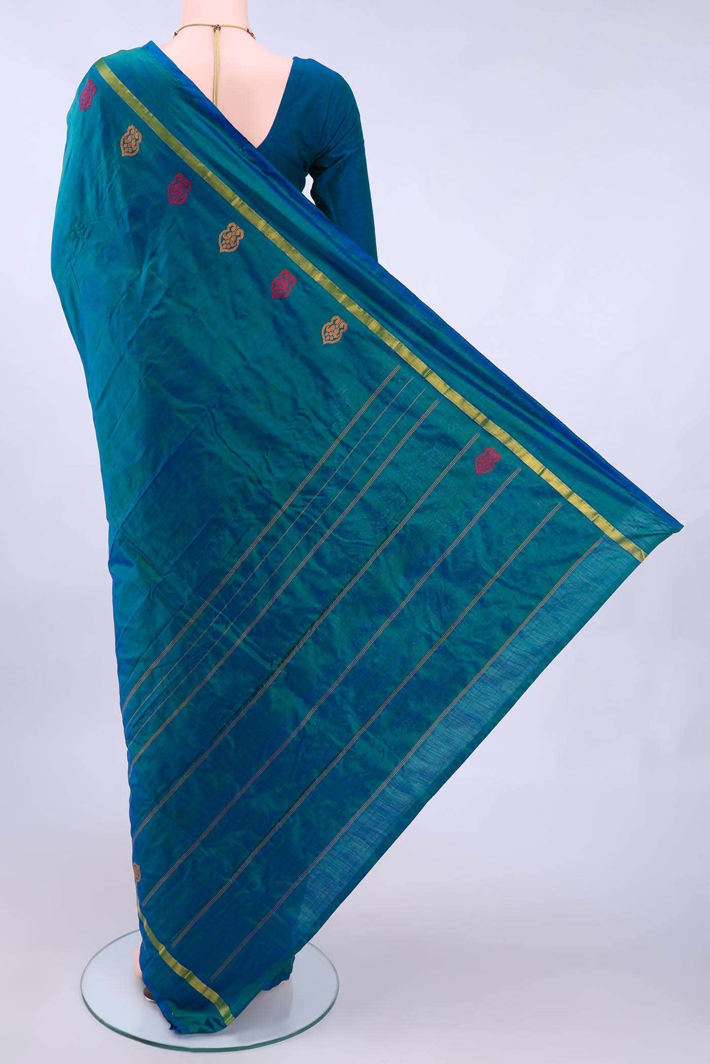 Blue Kanchipuram Saree