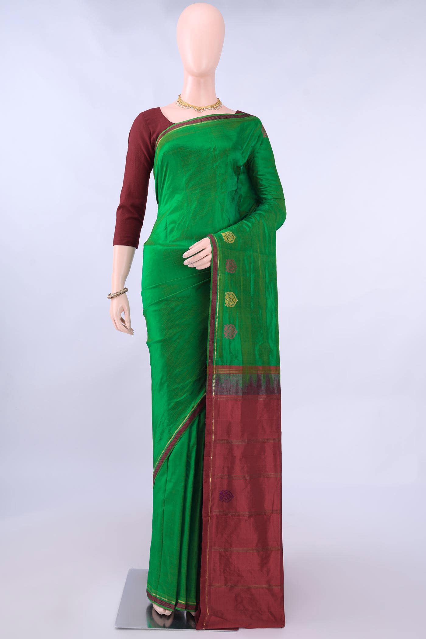 Green Kanchipuram Saree