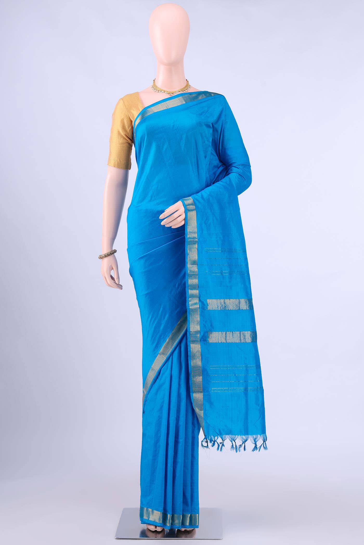 Blue Kanchipuram Saree