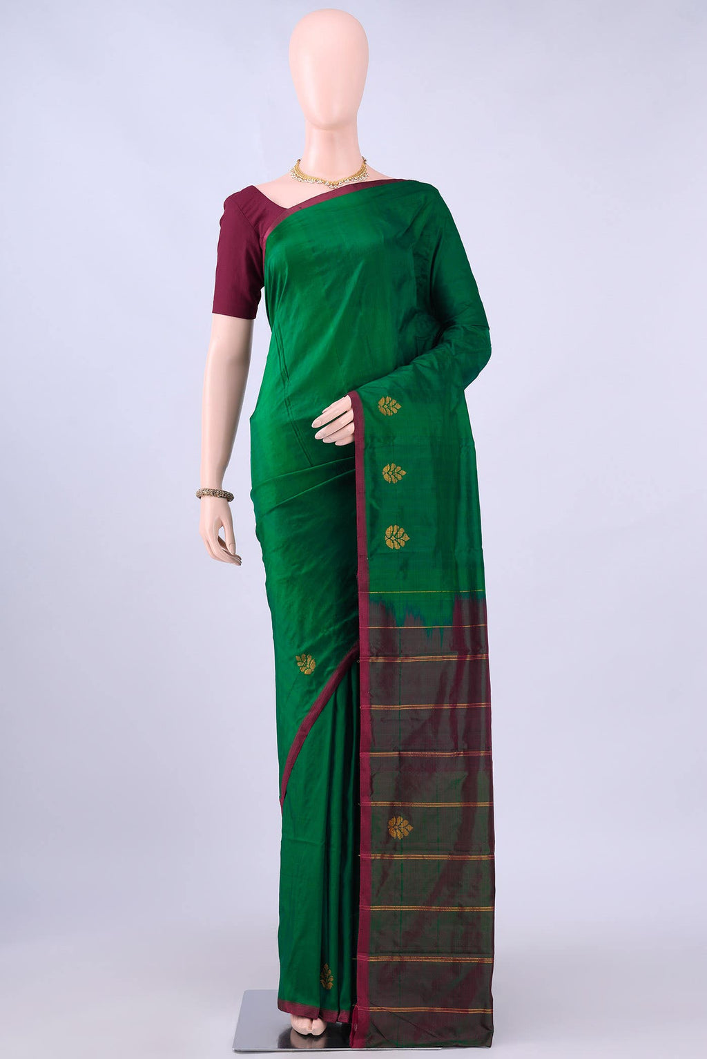 no Dual Tone Kanchipuram Silk Saree