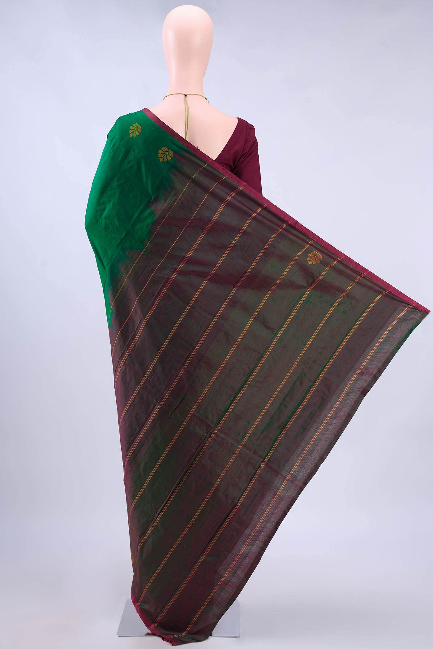 no Dual Tone Kanchipuram Silk Saree