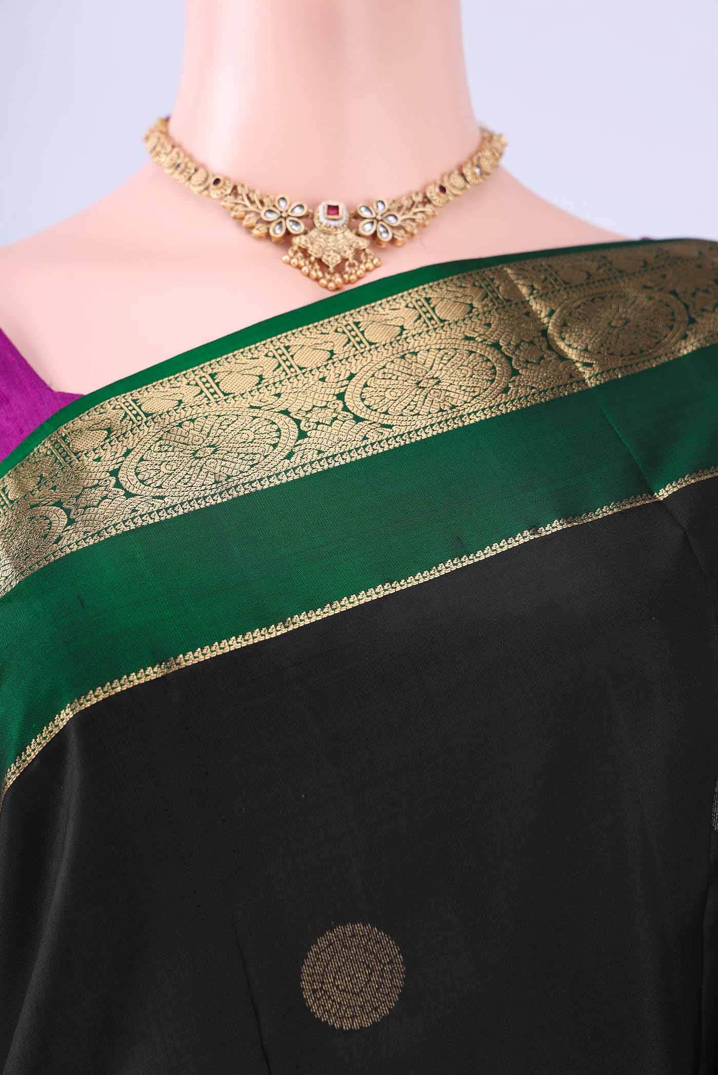 Black Nangavalli Silk [ Salem ] Saree