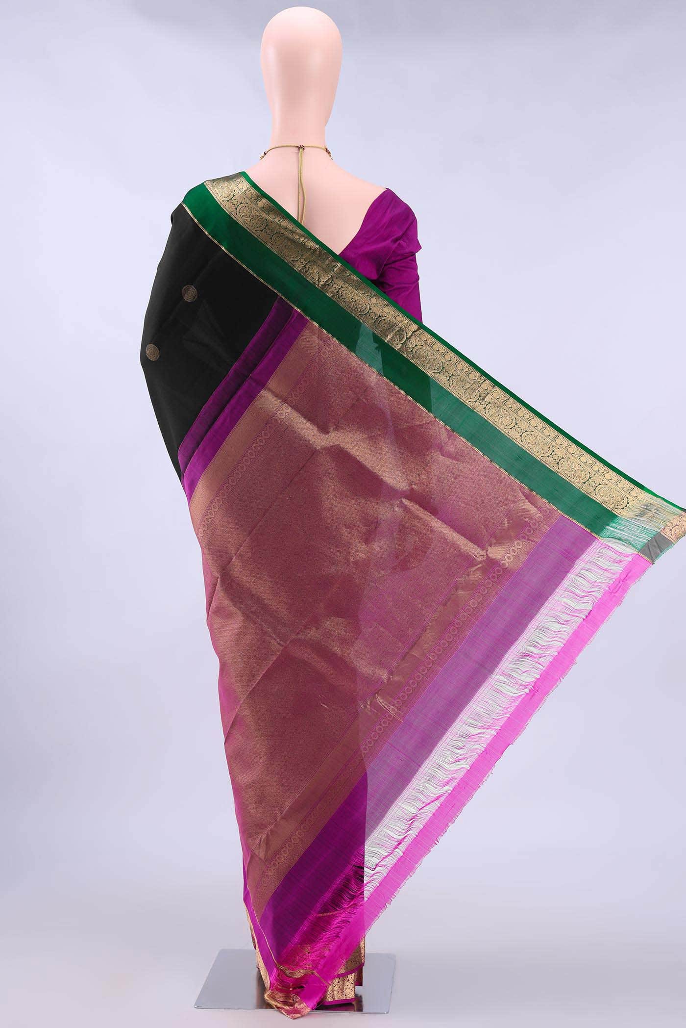 Black Nangavalli Silk [ Salem ] Saree
