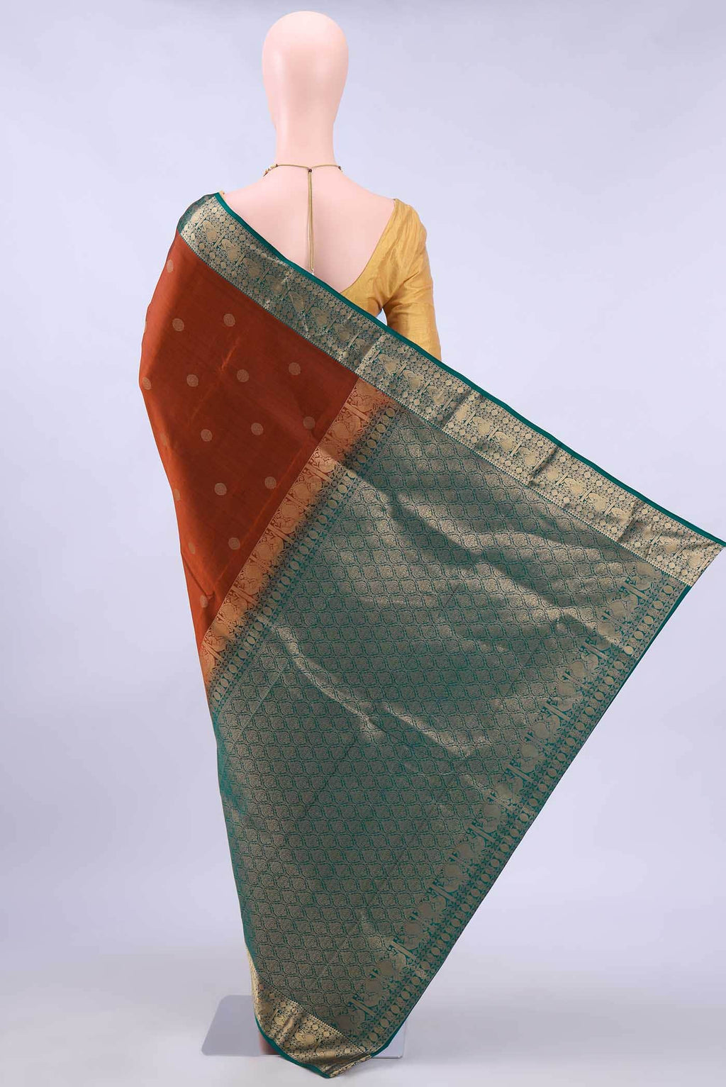 Rust Nangavalli Silk [ Salem ] Saree