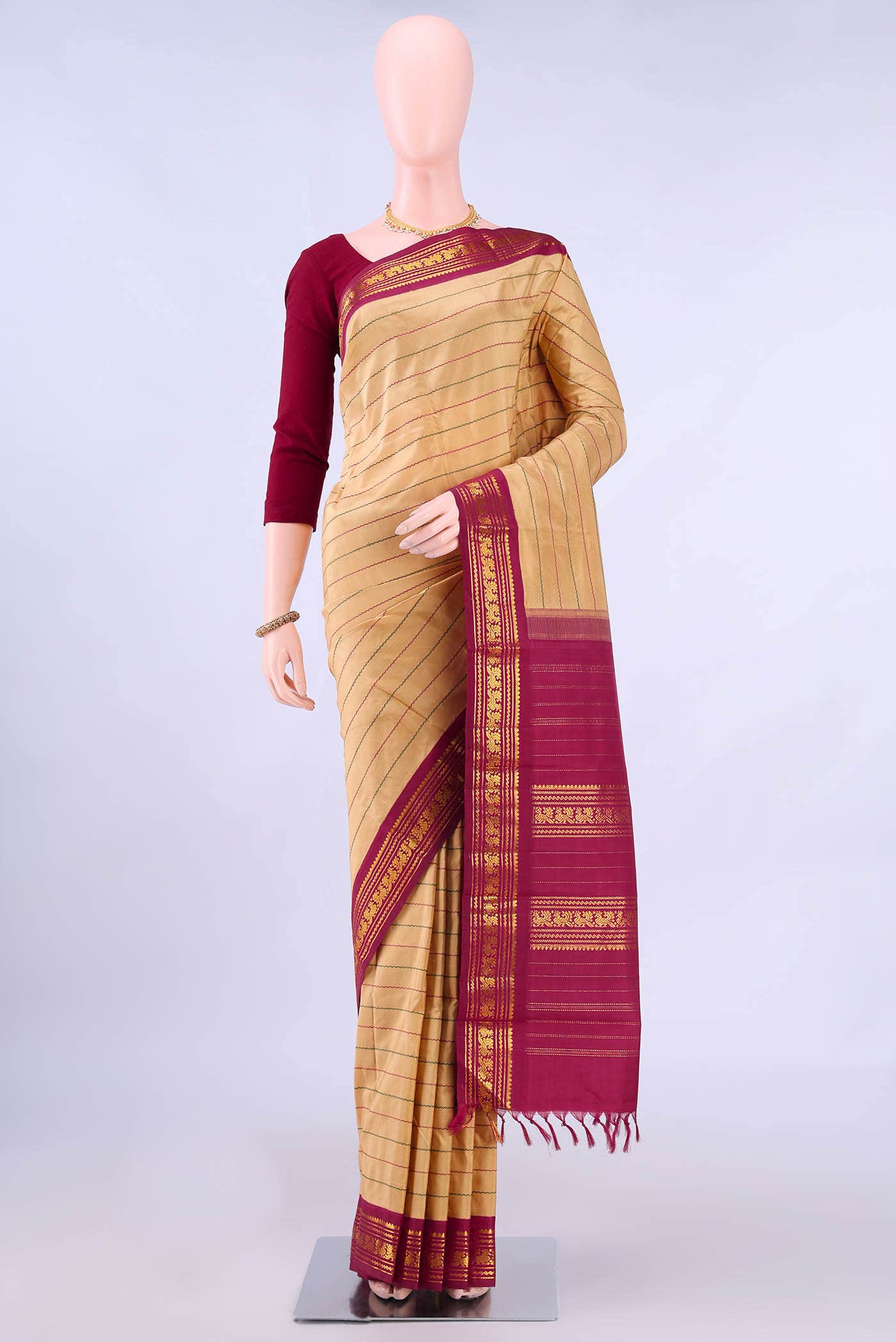 no Dual Tone Nangavalli Silk [ Salem ] Saree