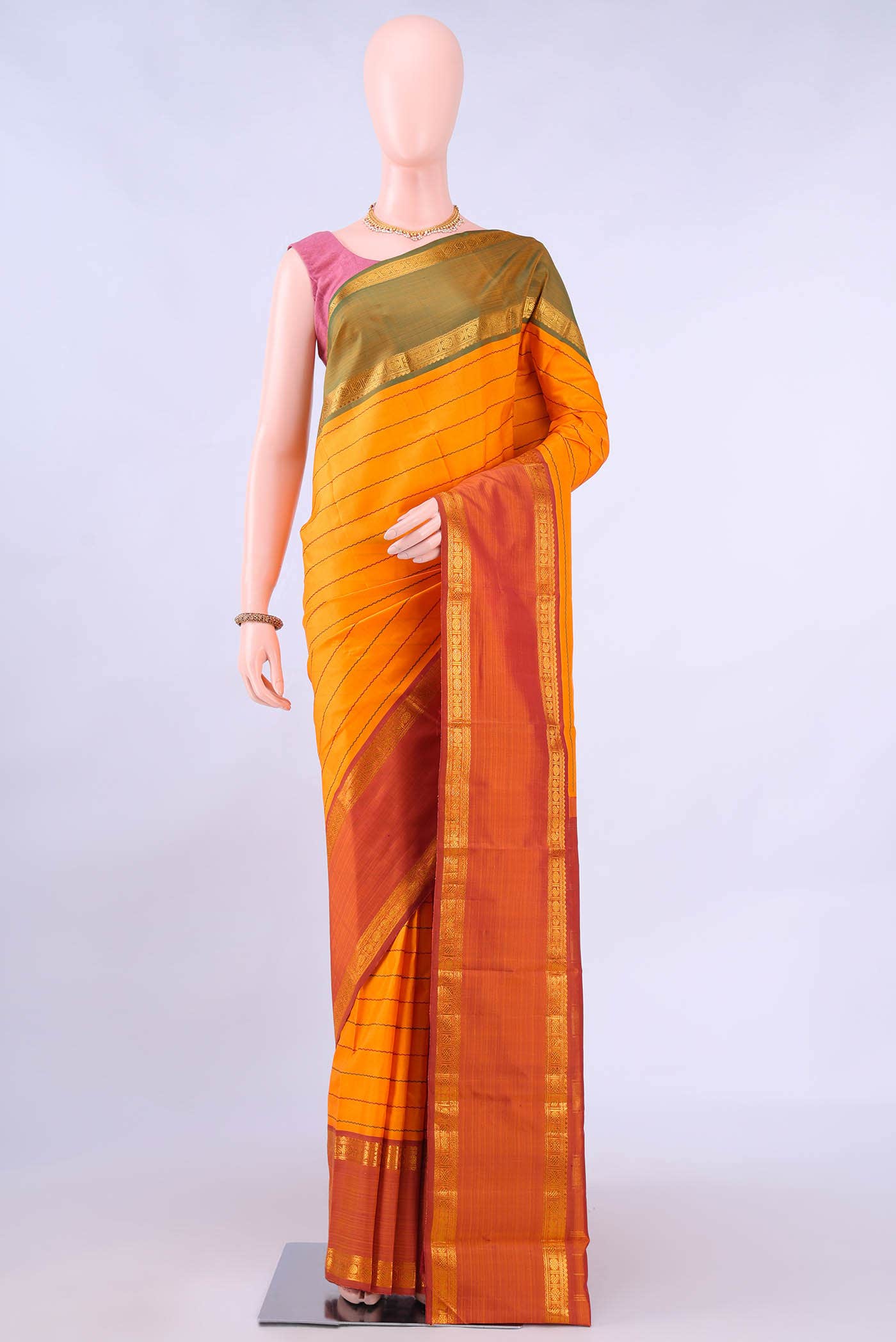 no Dual Tone Nangavalli Silk [ Salem ] Saree