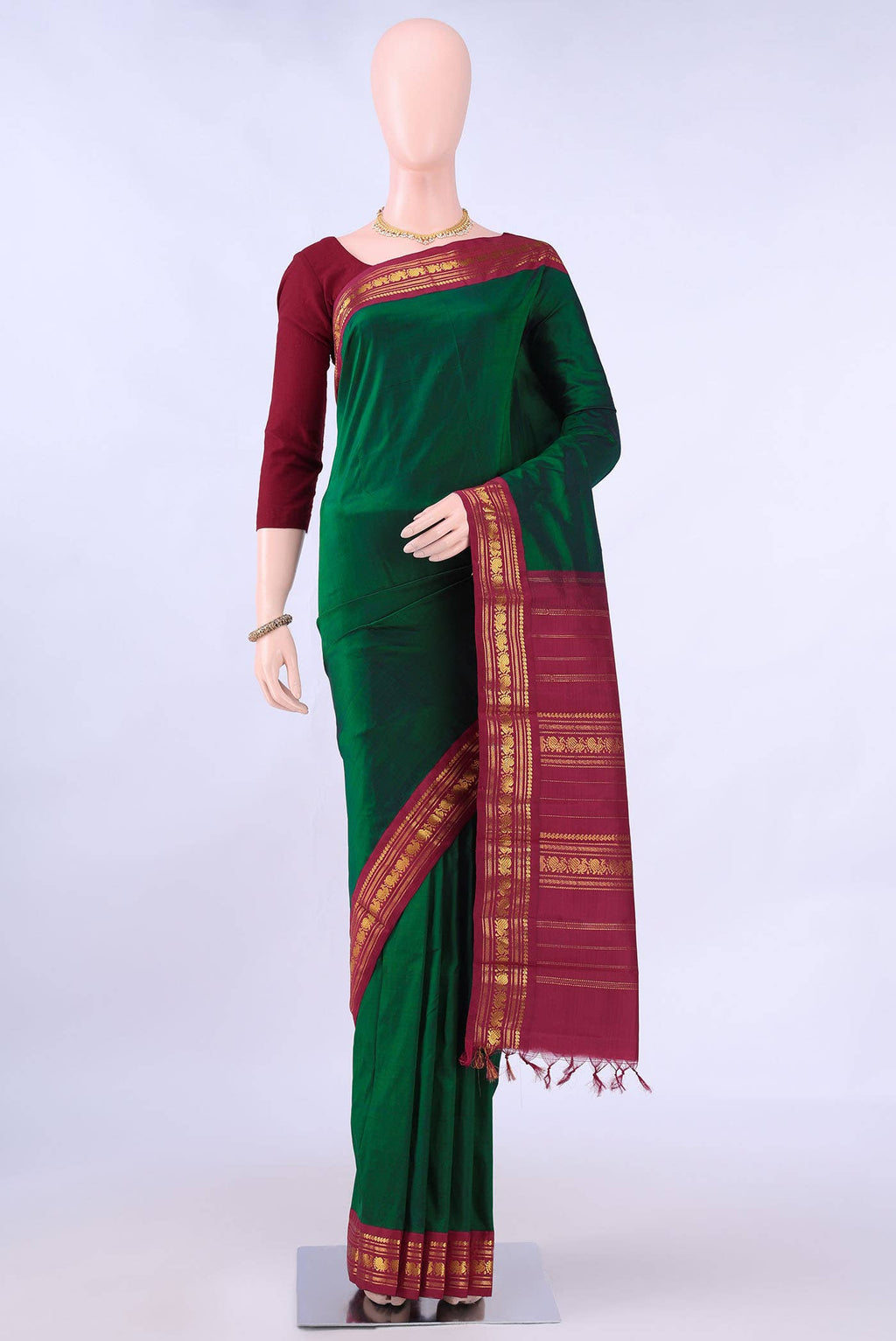 no Dual Tone Nangavalli Silk [ Salem ] Saree