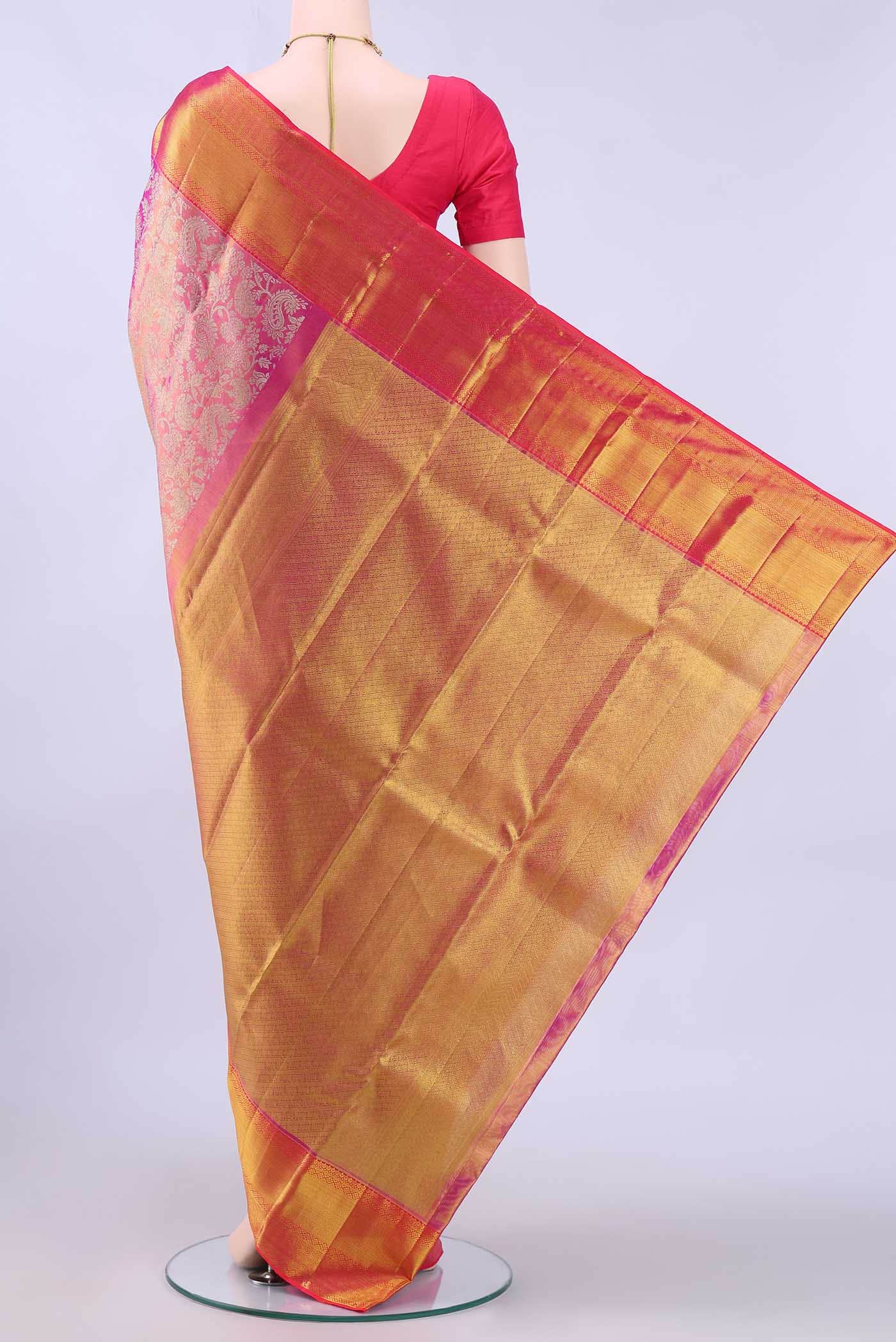 Pink Kanchipuram Silk Saree